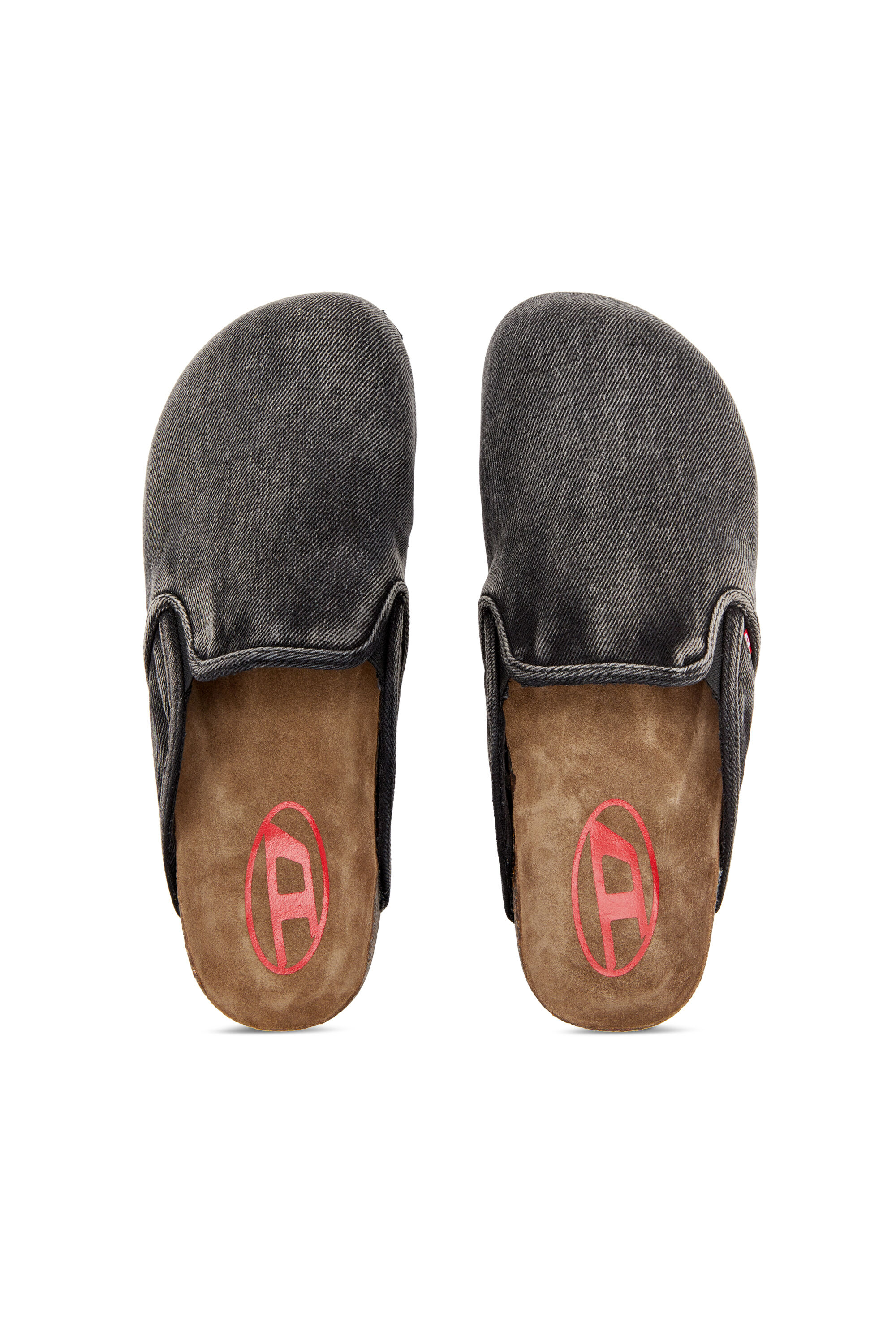 靴 DIESEL D-WOODSTOCK Men's D-Woodstock-Mules in faded denim | Black | Diesel