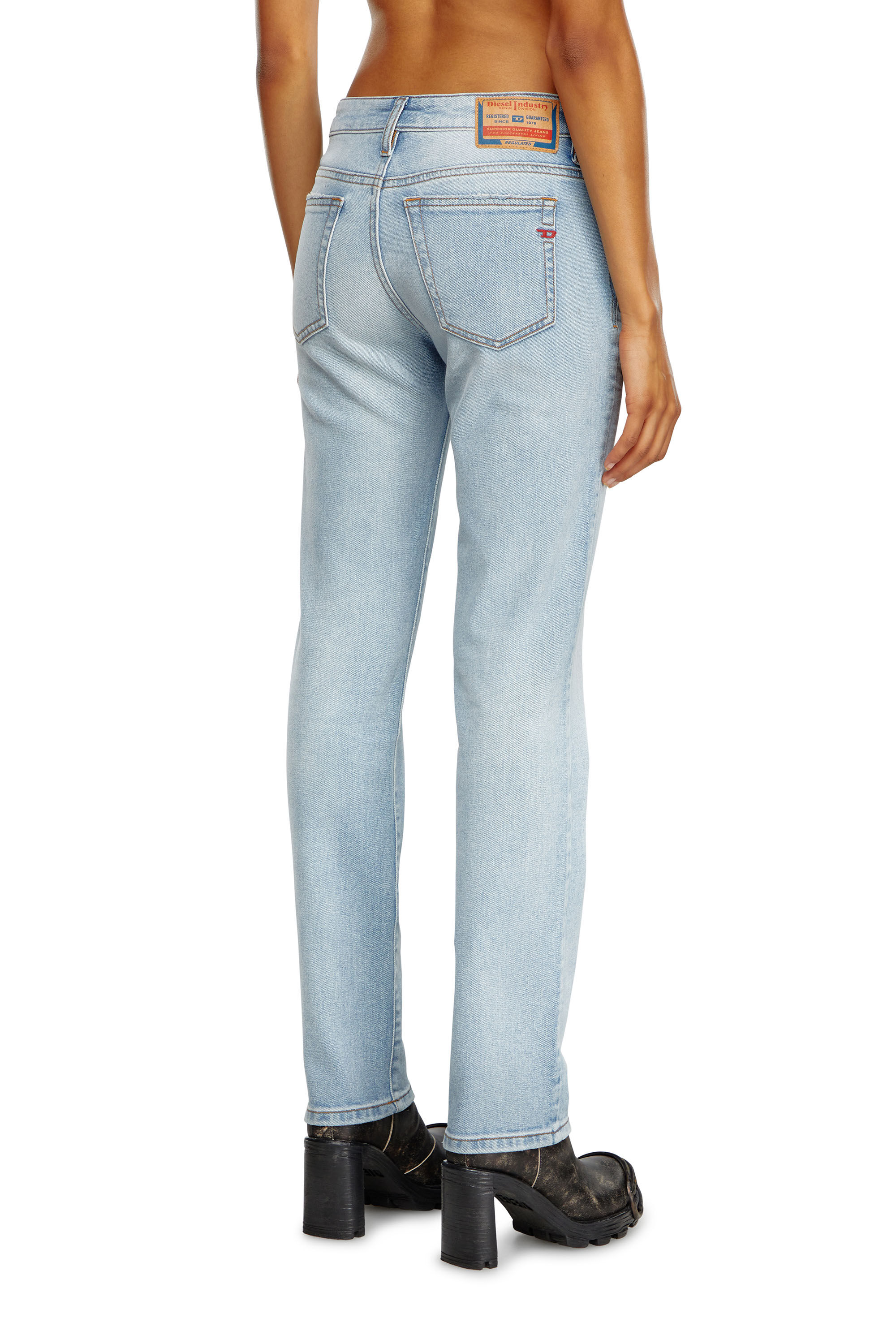 Diesel - Woman Straight Jeans 1989 D-Mine 0GRDM, Light Blue - Image 4