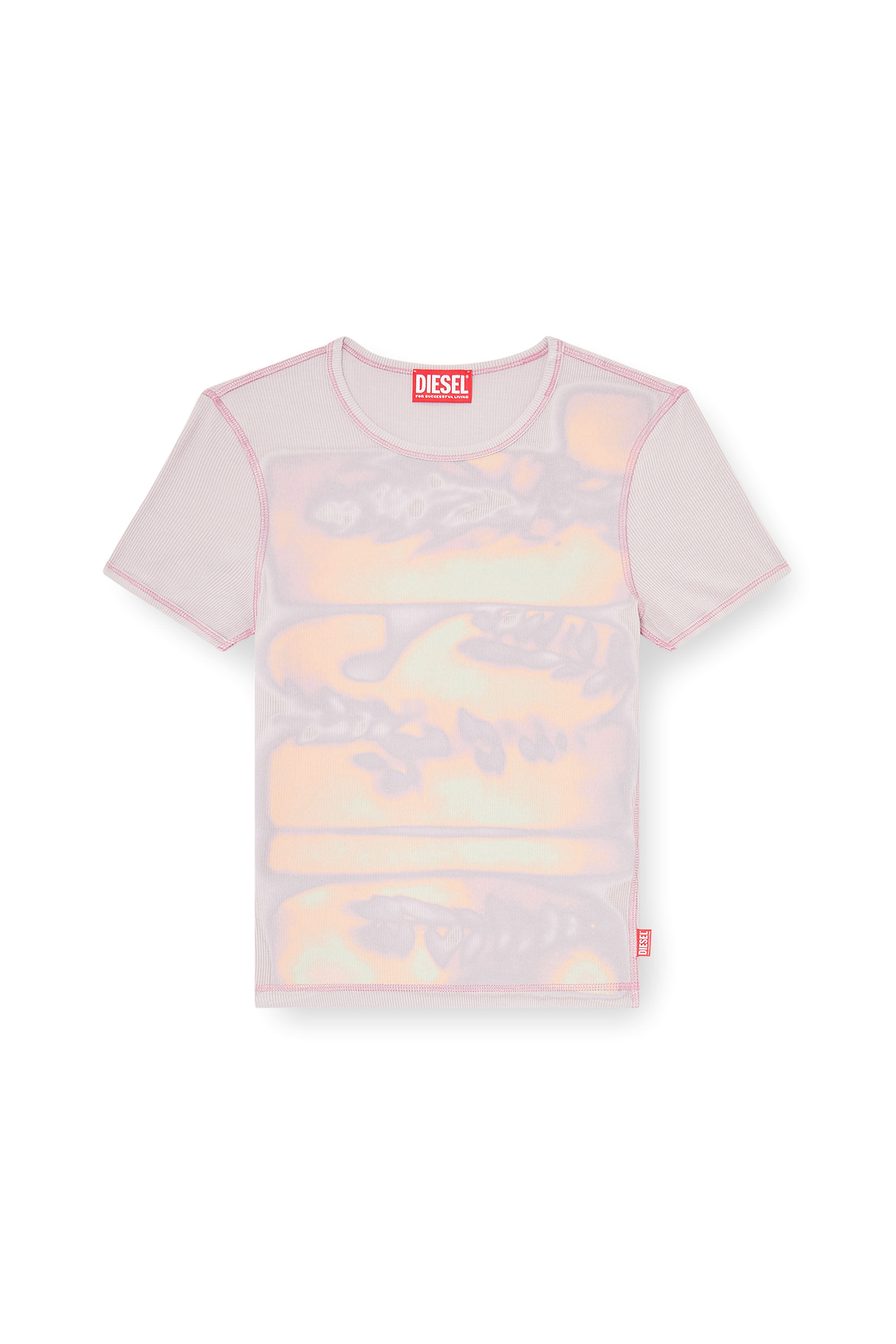 Women's Slim jersey top with graphic print | ToBeDefined | Diesel