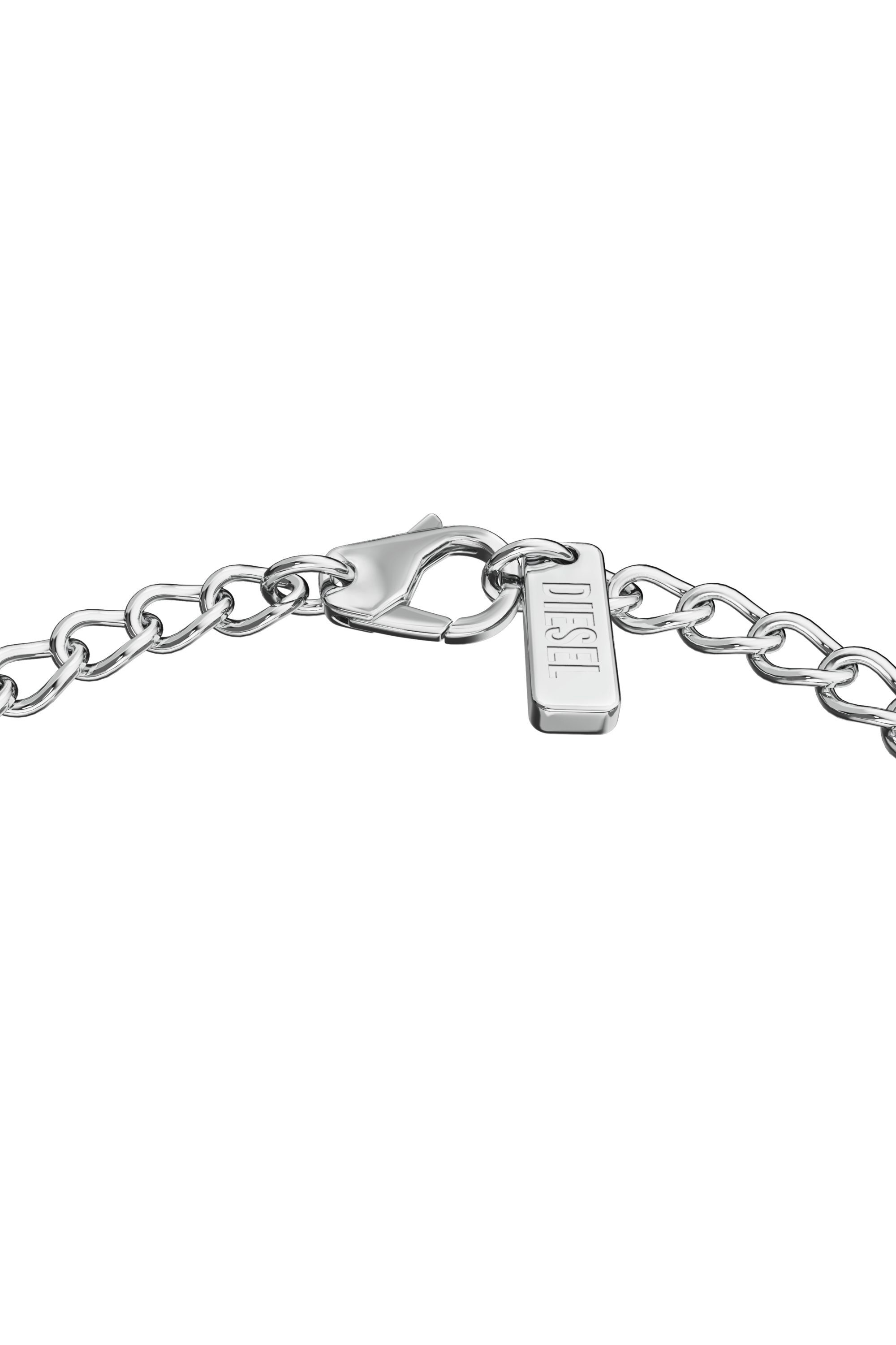 Diesel - DX1690040 JEWELLERY, Unisex's Stainless steel bracelet in Silver/Red - 2