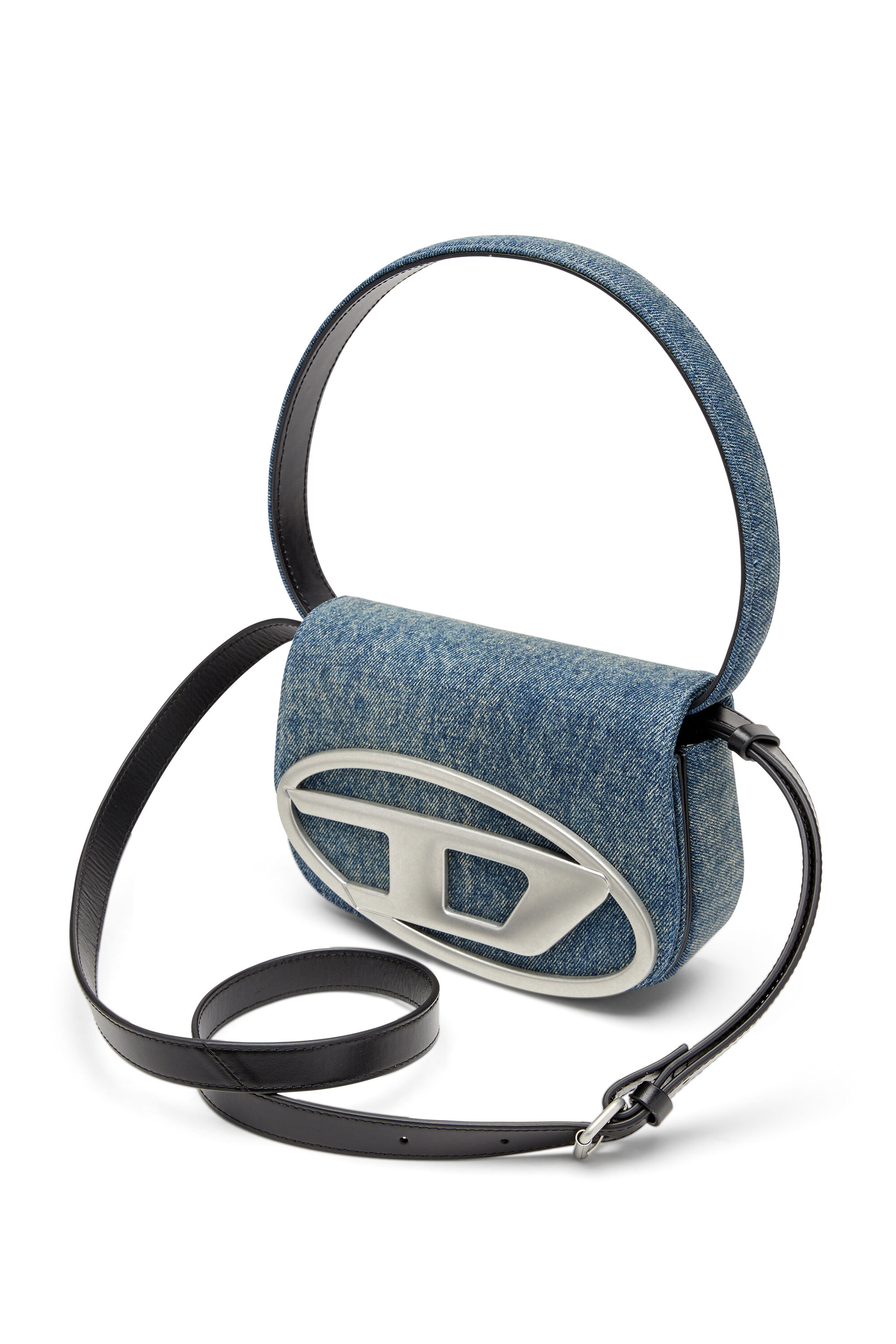 Diesel - 1DR, Woman's 1DR-Iconic shoulder bag in solarised denim in Blue - 2