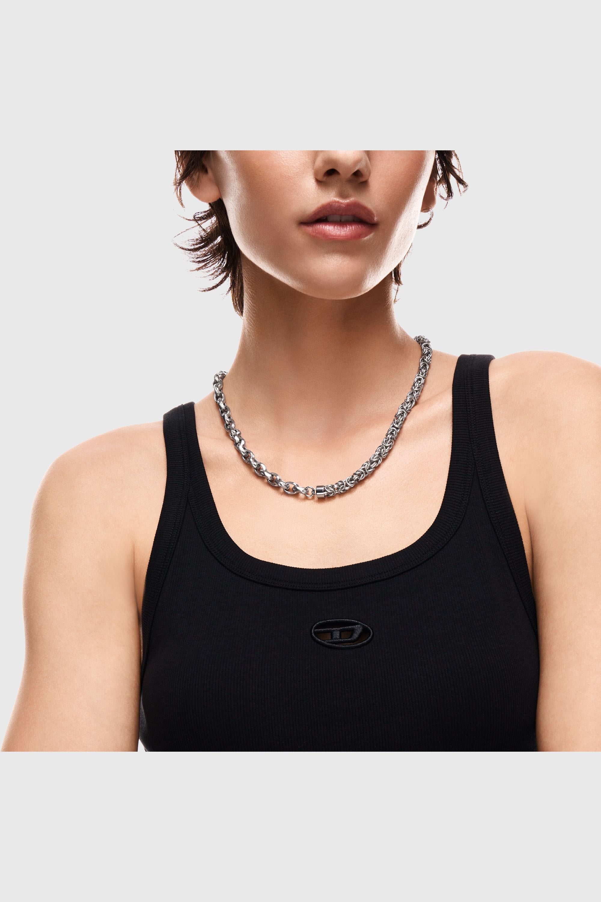 Diesel - DX1694040 JEWELLERY, Unisex's Stainless steel multi-wear chain in Silver - 3