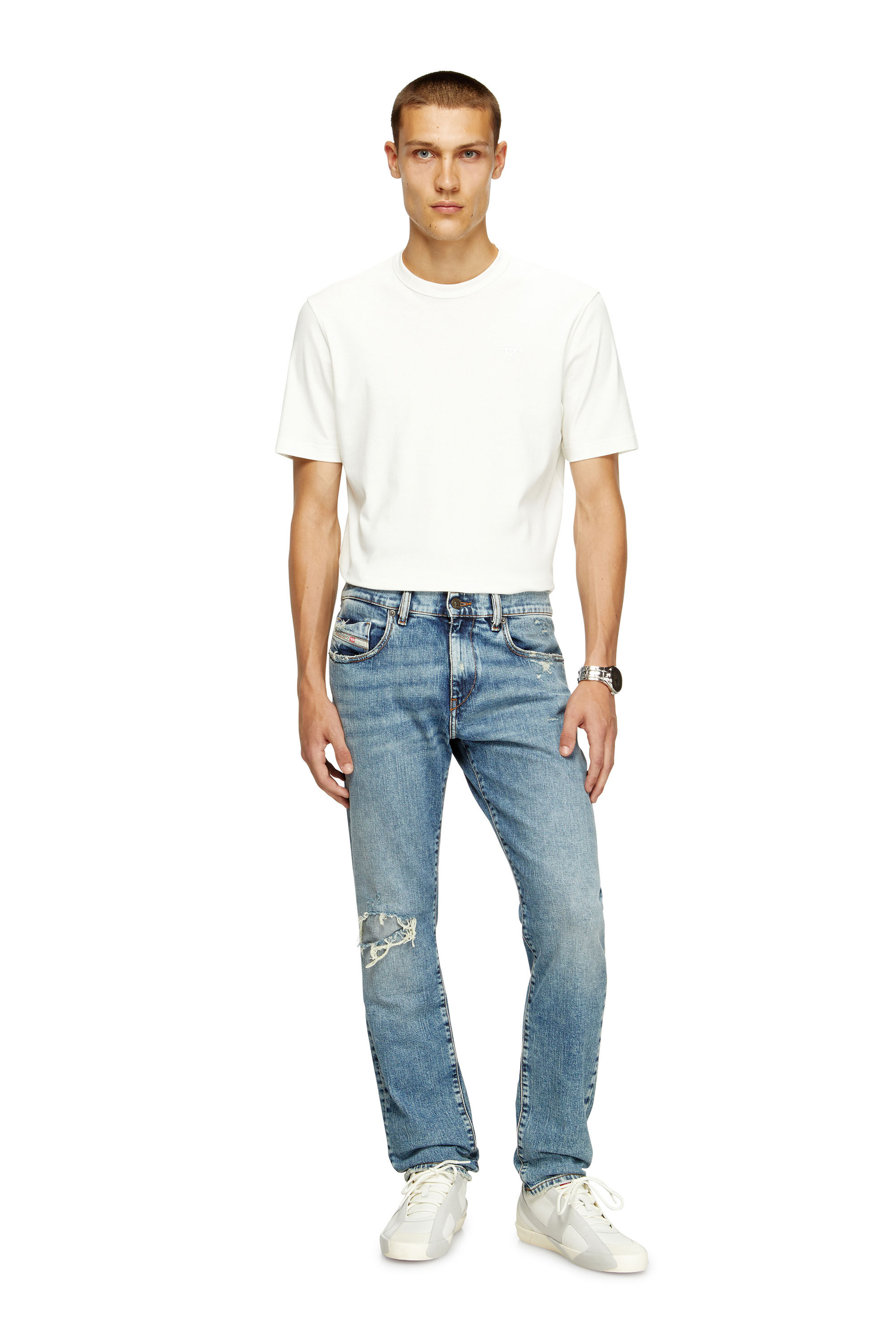パンツ OBIDI PANTALONEIRISPIASTRELLAORO Men's Slim Jeans | Light Blue | Diesel 2019 D-Strukt