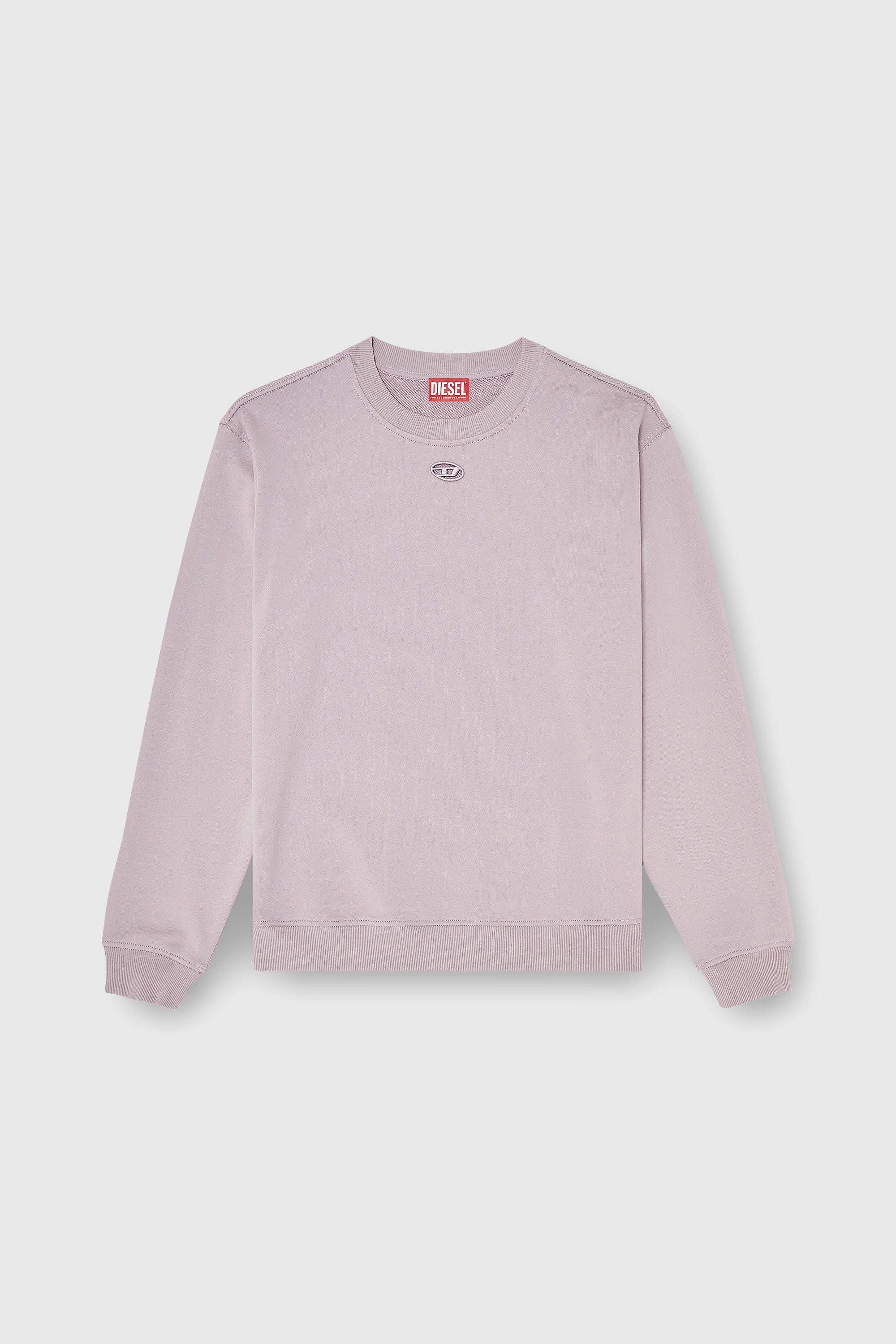 Diesel - F-NORMY-OD, Woman's Cotton sweatshirt with Oval D embroidery in Lilac - 2