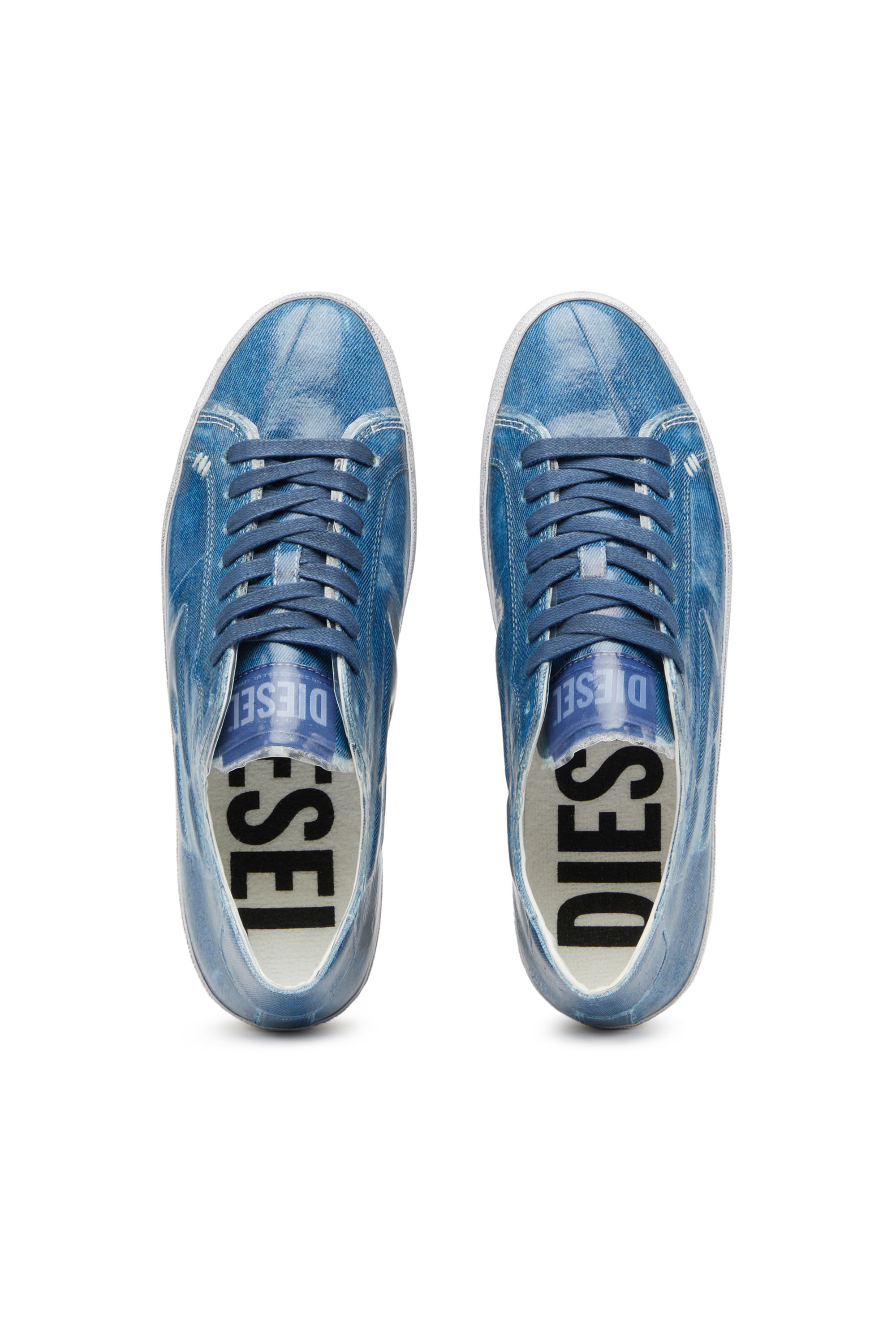 Diesel - S-LEROJI LOW, Man's S-Leroji Low - Canvas sneakers with TPU overlay in Blue - 3