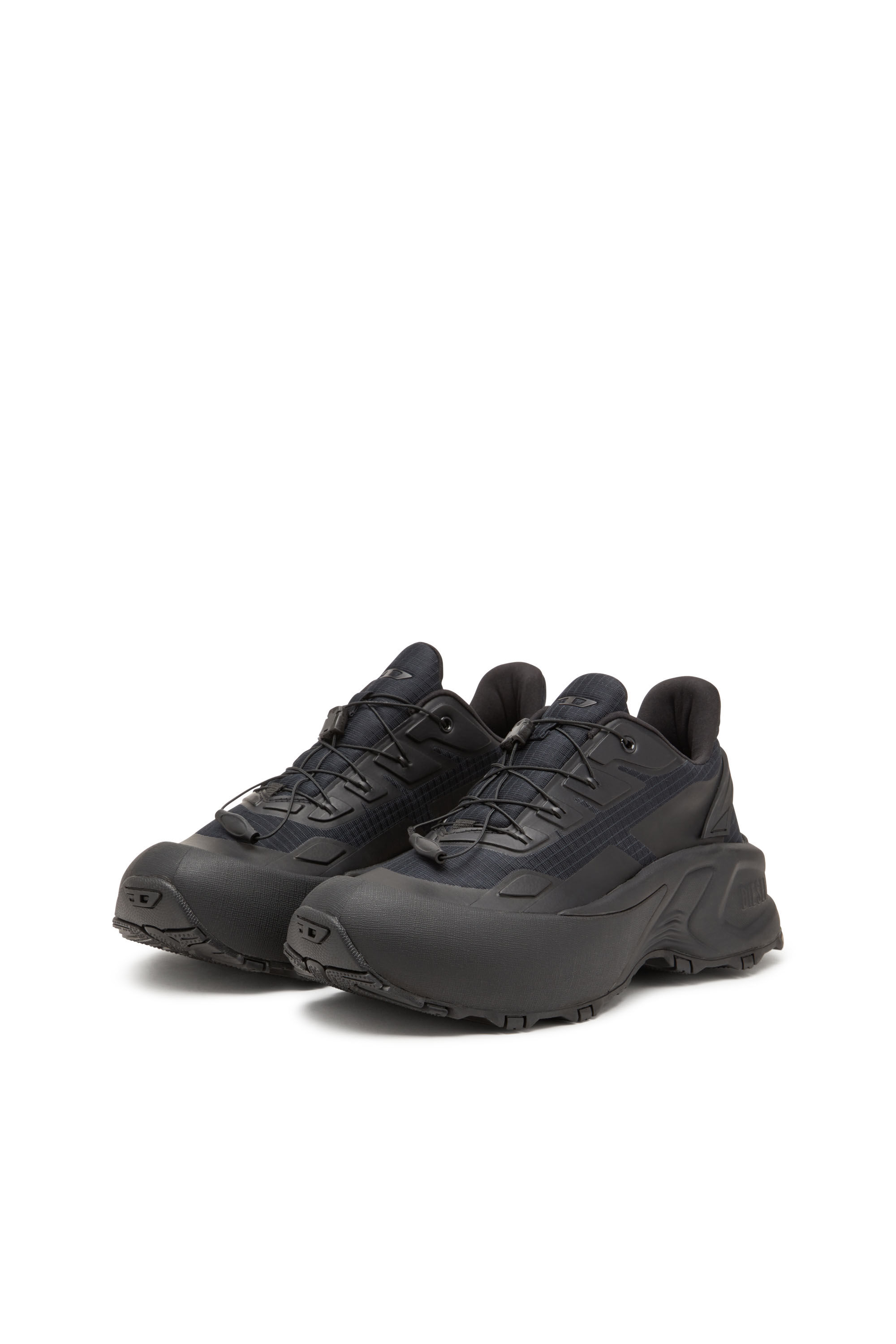 Diesel - D-CAGE RUNNER, Man's D-Cage Runner-Sneakers in TPU-trimmed ripstop in Black - 9