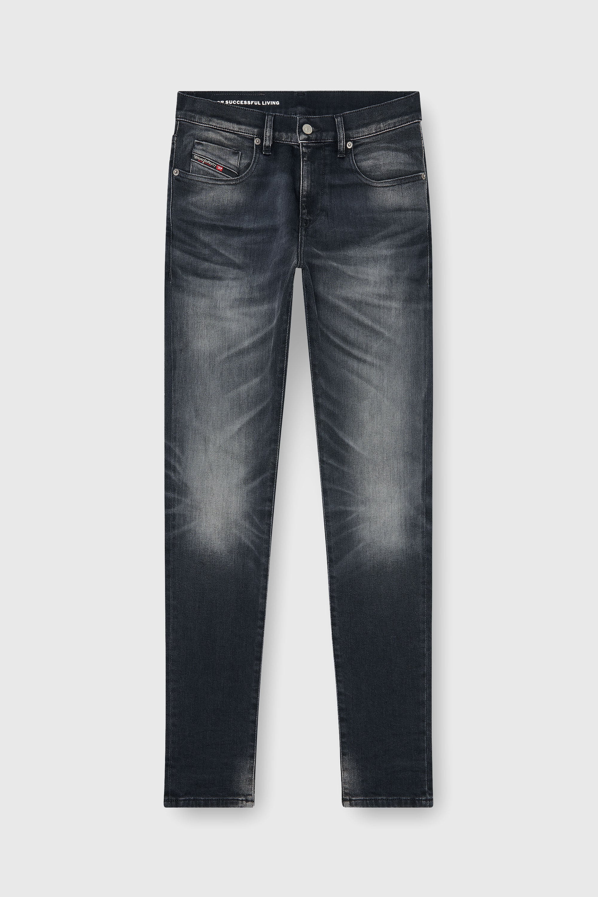 Diesel - Man's Slim Jeans 2019 D-Strukt 09P38, Black/Dark grey - 6