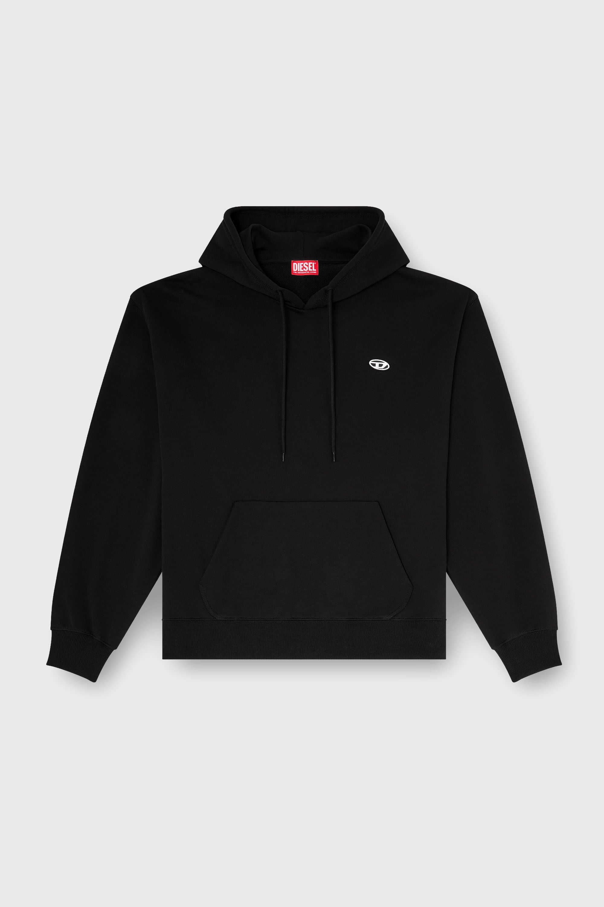 Diesel - S-LUK-H-MOON-T92, Man's Hoodie with Oval D logo in Black - 2