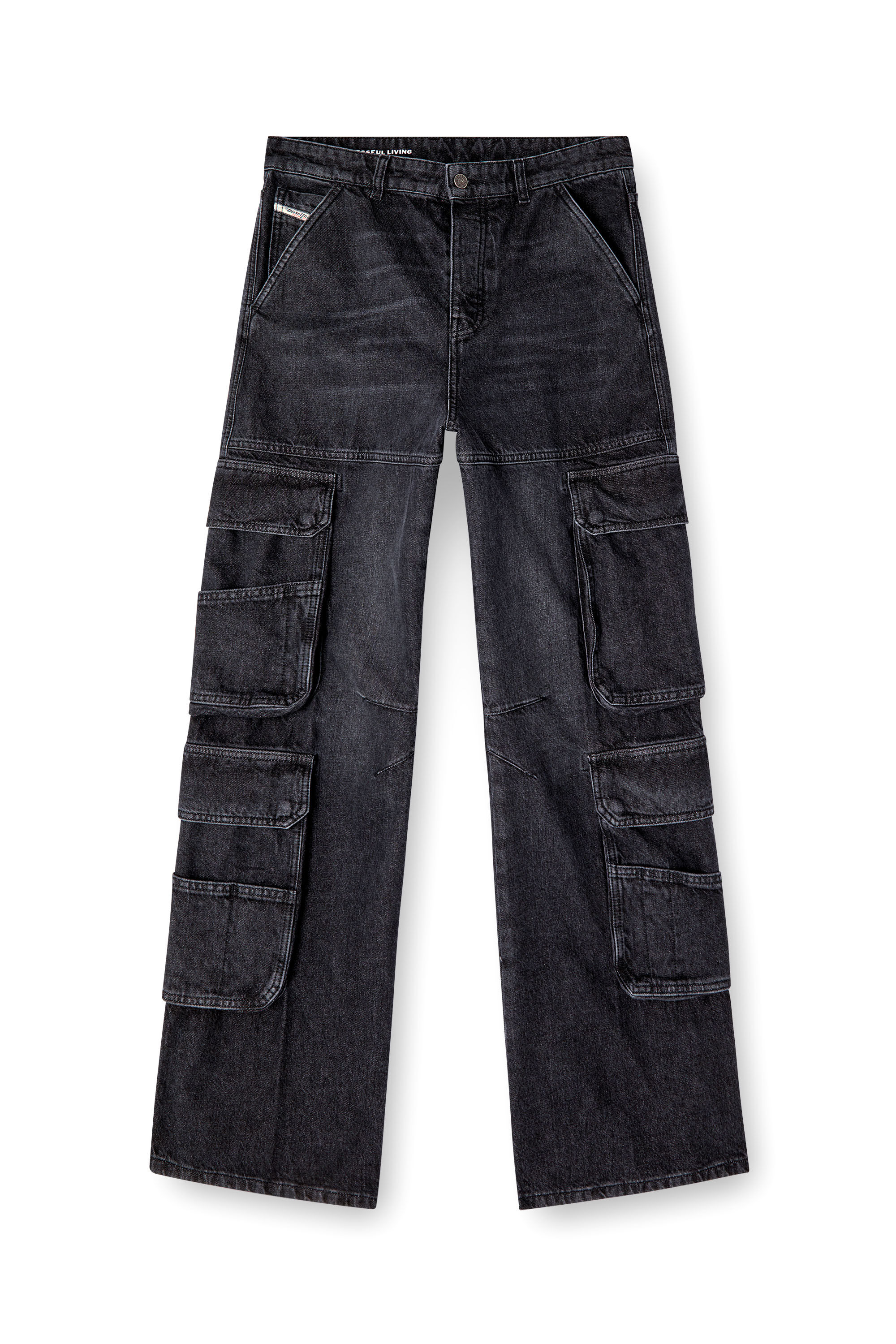 Diesel - Woman Straight Jeans 1996 D-Sire 0HLAA, Black/Dark grey - Image 2