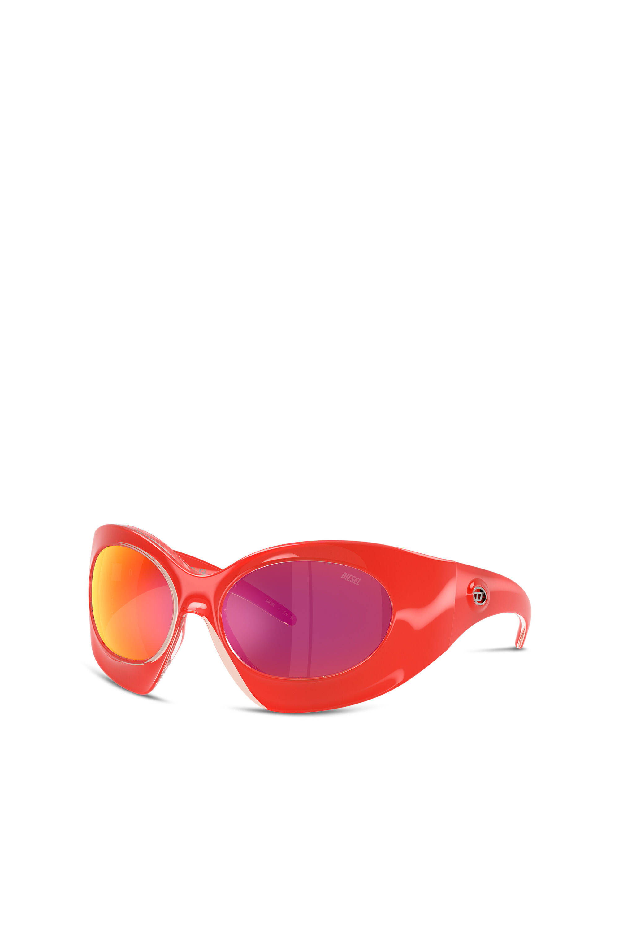 Diesel - 0DL3014U KAROLG, Unisex's Wraparound shape sunglasses in Orange - 4