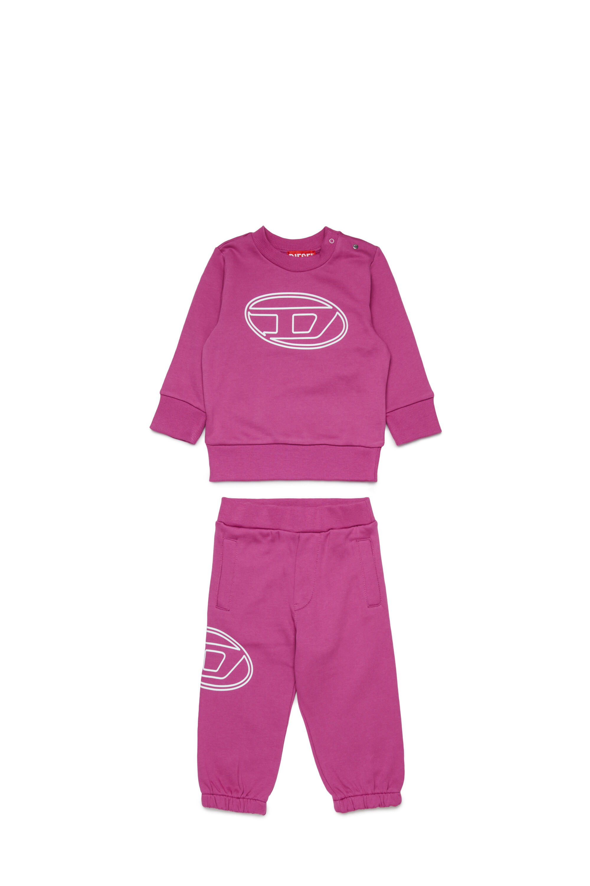 Diesel - STIMOTYB-SET, Unisex's Cotton jumpsuit with logo in Pink - 1