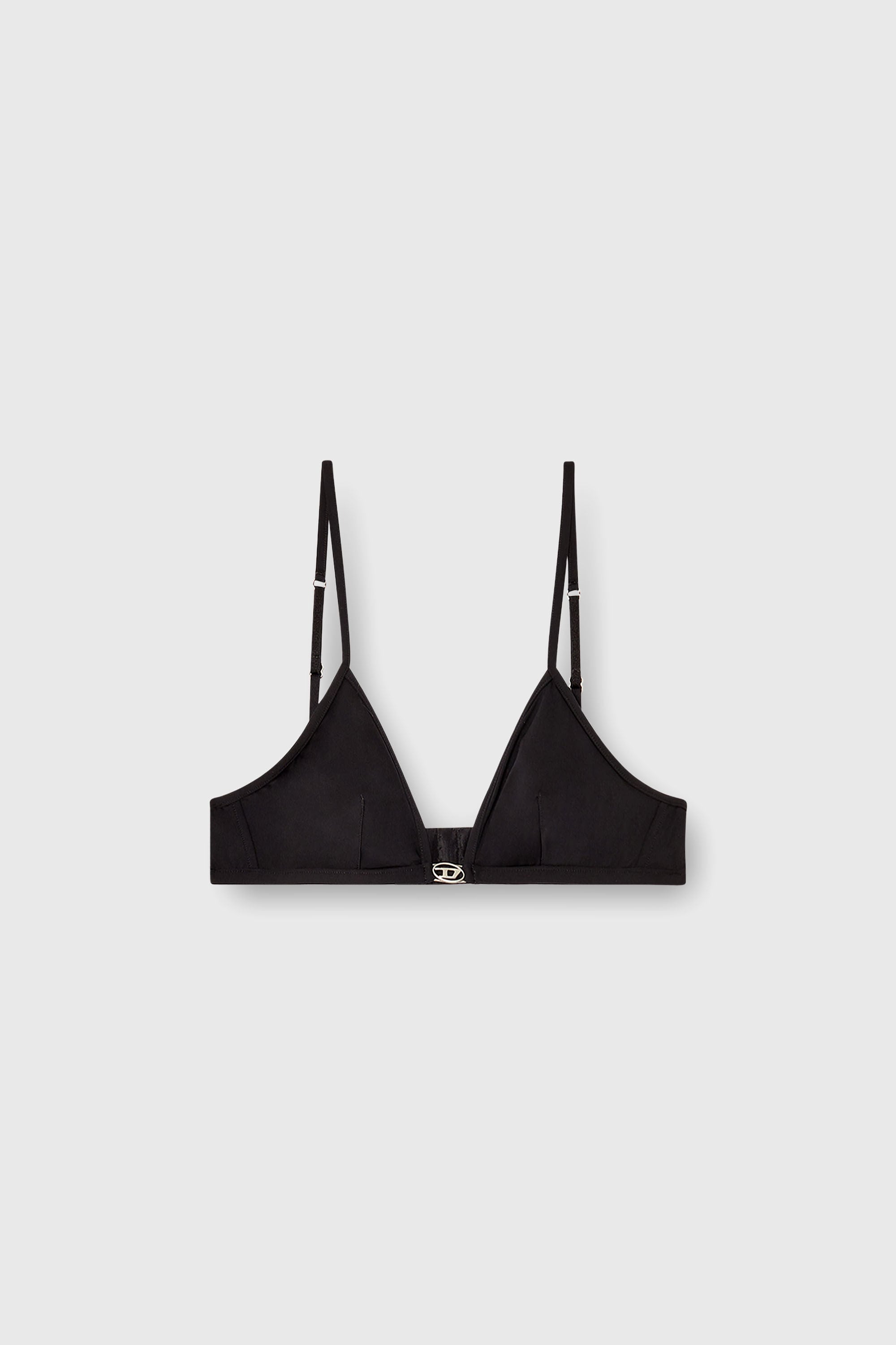 Diesel - LUNA-DNM, Woman's Microfibre triangle bra with Oval D detail in Black - 2