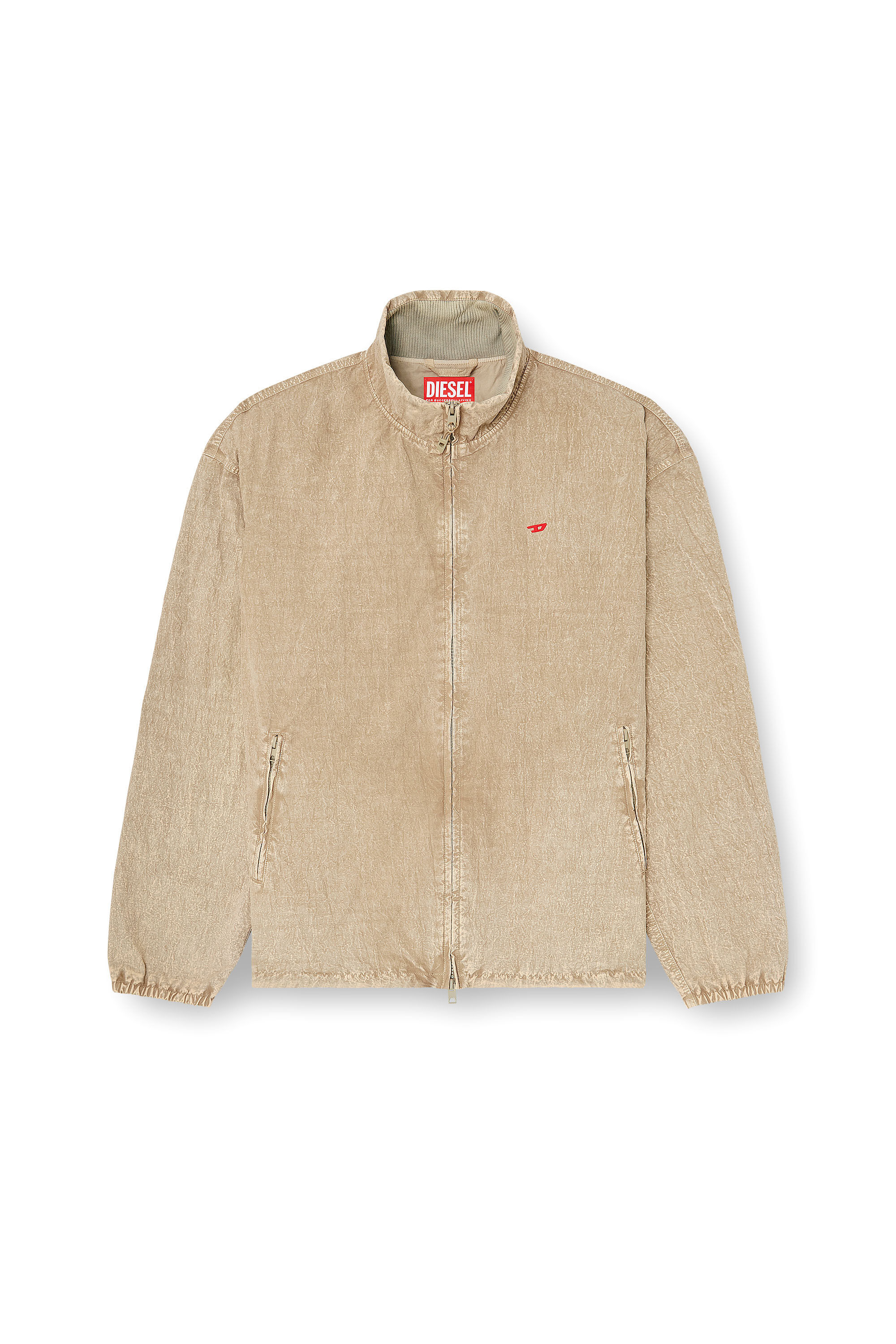 Diesel - J-CORSE-PLBH, Man's Treated taslan jacket with treated finish in Beige - 2