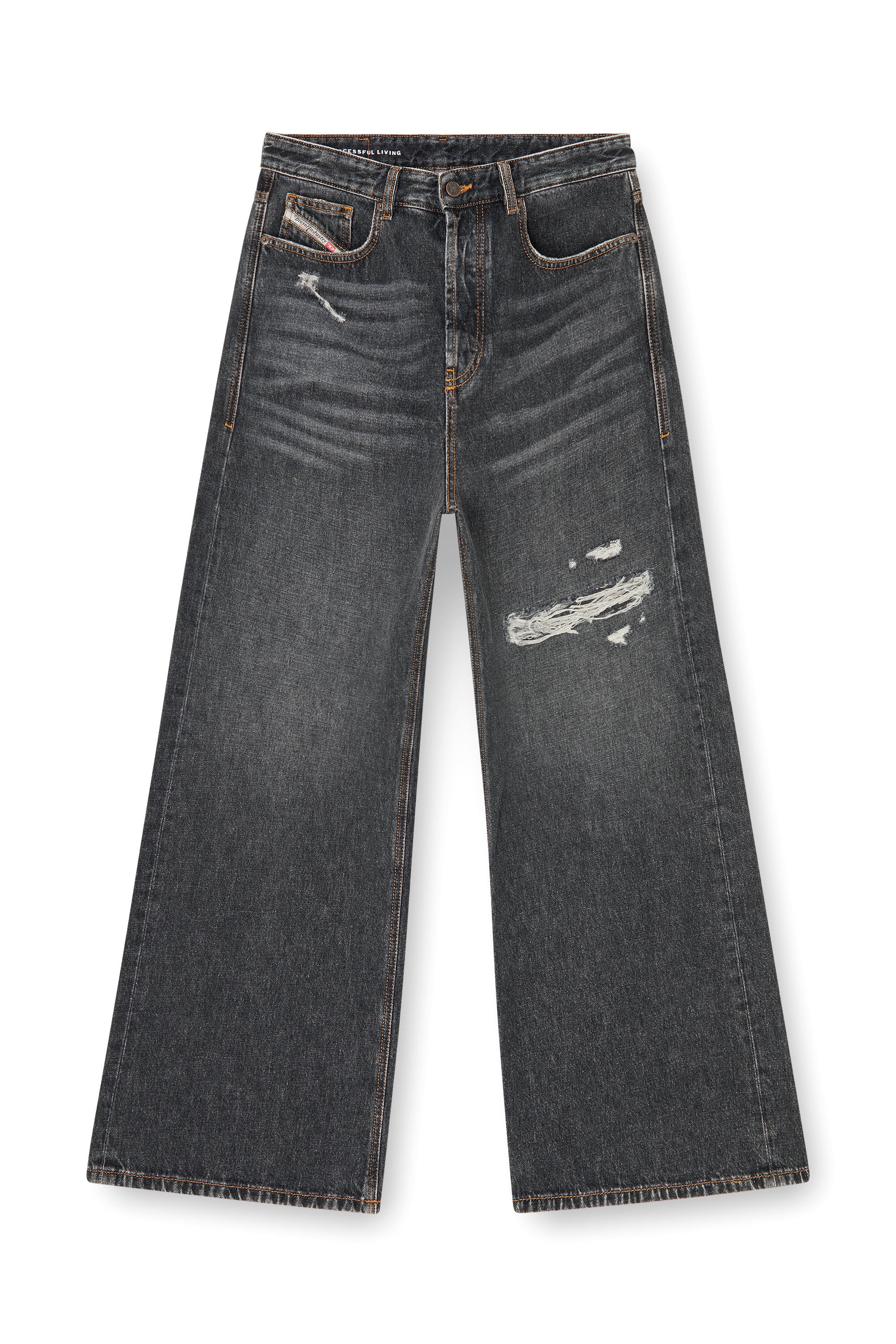 Diesel - Man's Relaxed Jeans D-Rise 007DN, Black/Dark grey - 6