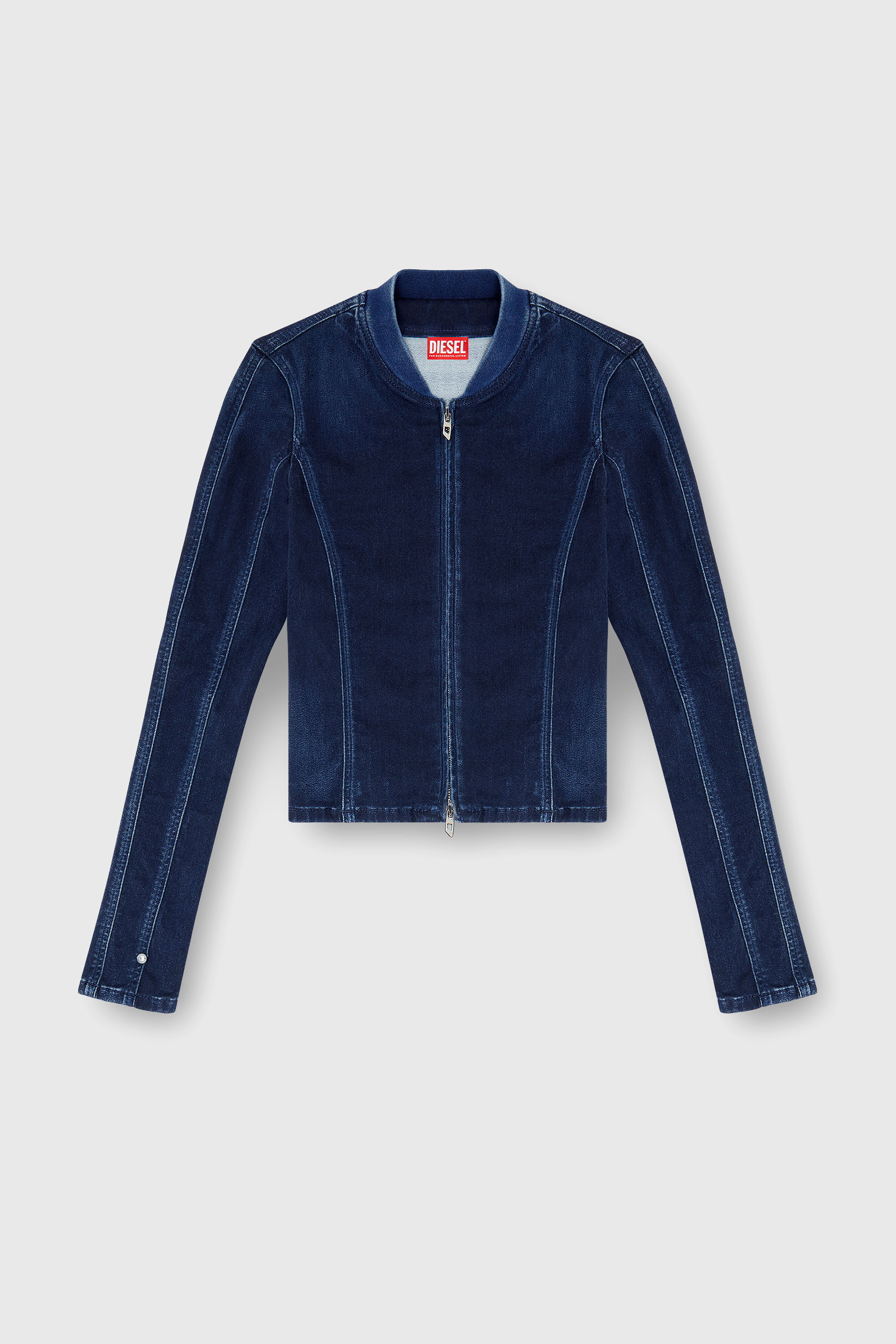 Diesel - DE-GARY-D JOGG, Woman's Cropped jacket in JoggJeans in Dark Blue - 2