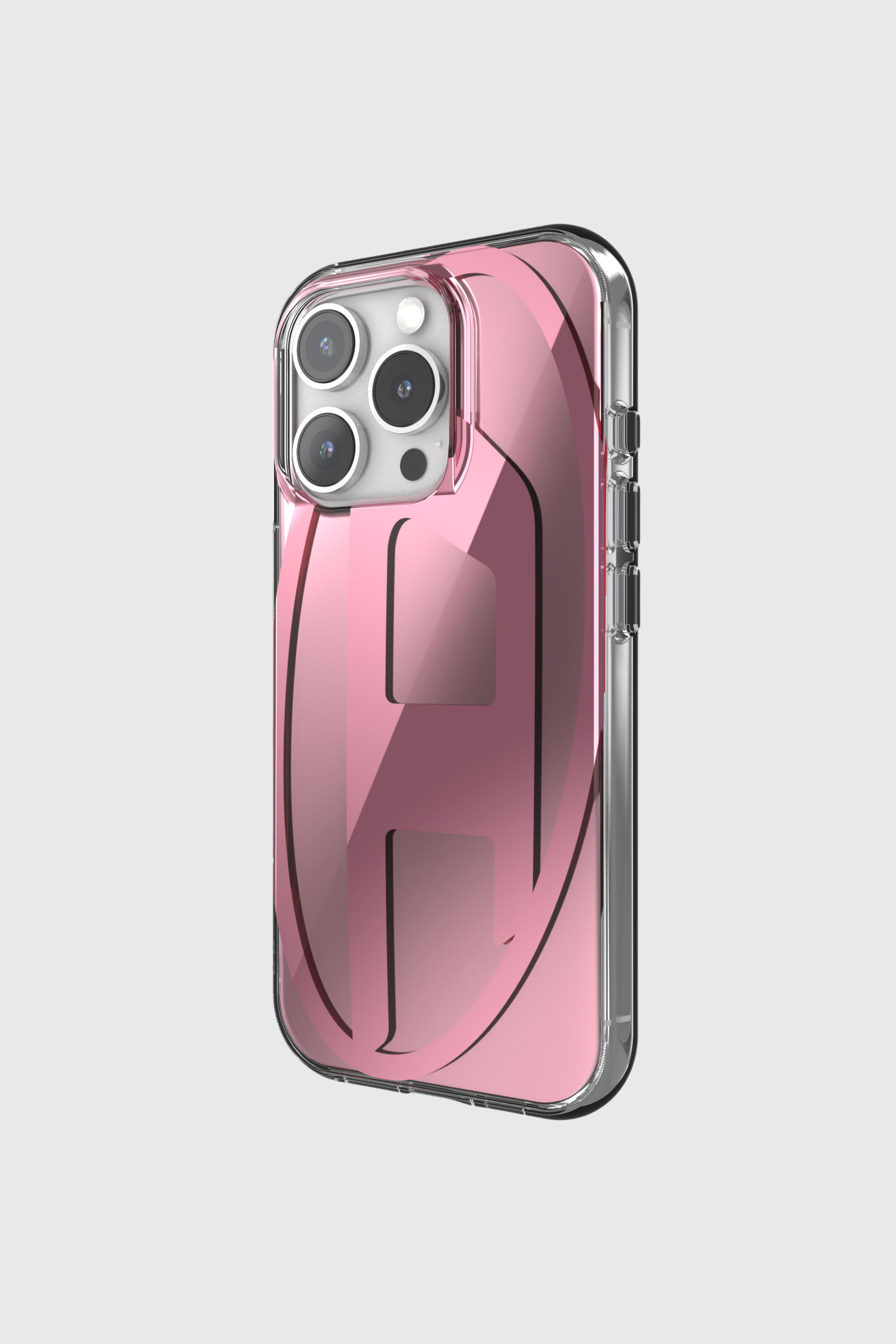 Diesel - 60164 AOP CASE, Unisex's Oval D Mirror Case for iP 16 Pro in Pink - 3