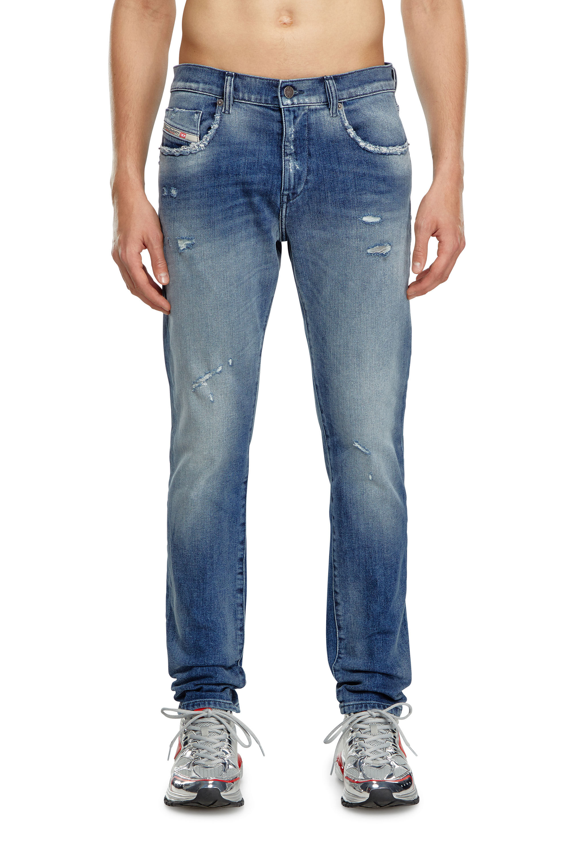 Diesel - Man Slim Jeans 2019 D-Strukt 09J61, Medium blue - Image 3