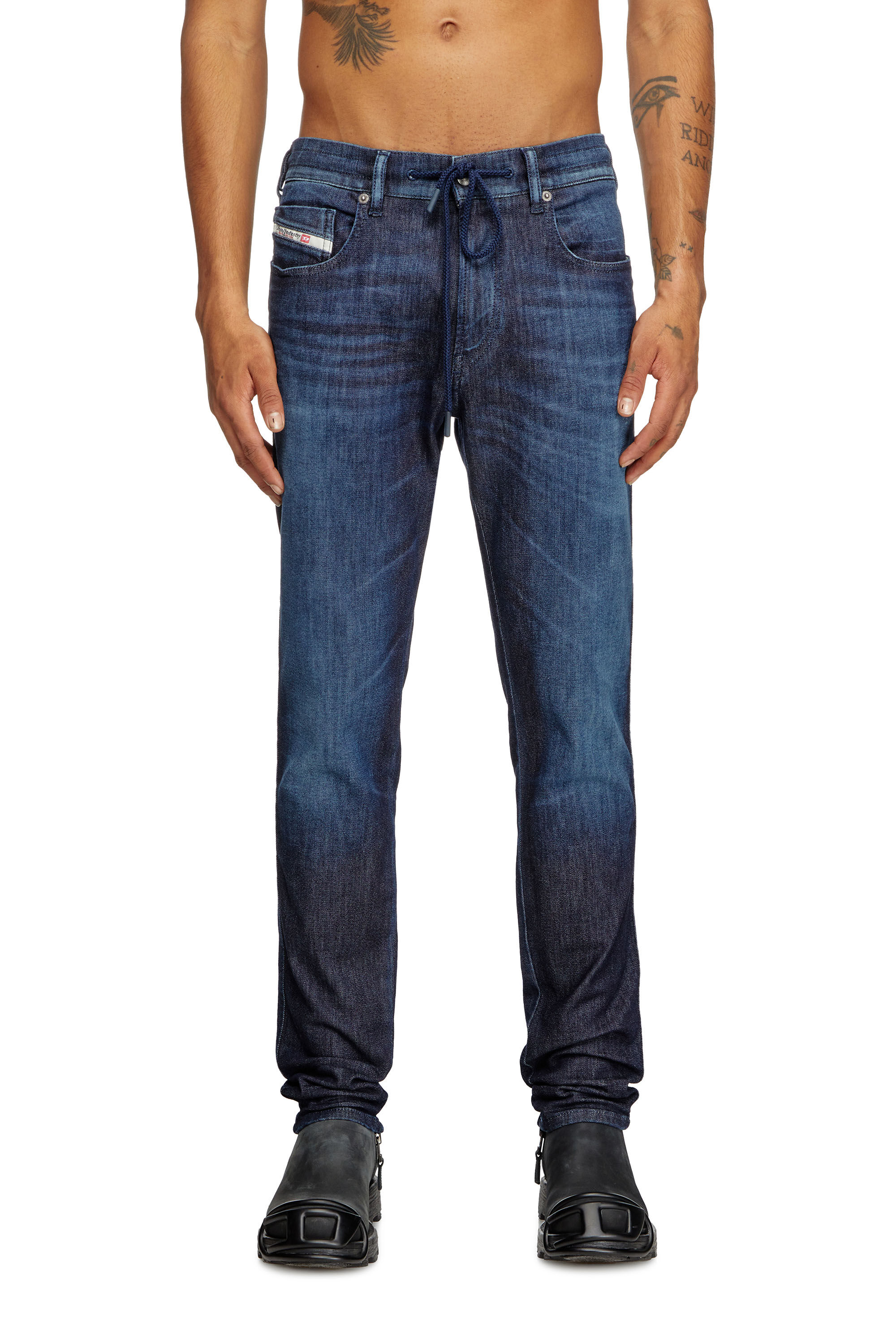 Diesel - Man's Slim 2060 D-Strukt Joggjeans® 09L11, Dark Blue - 3
