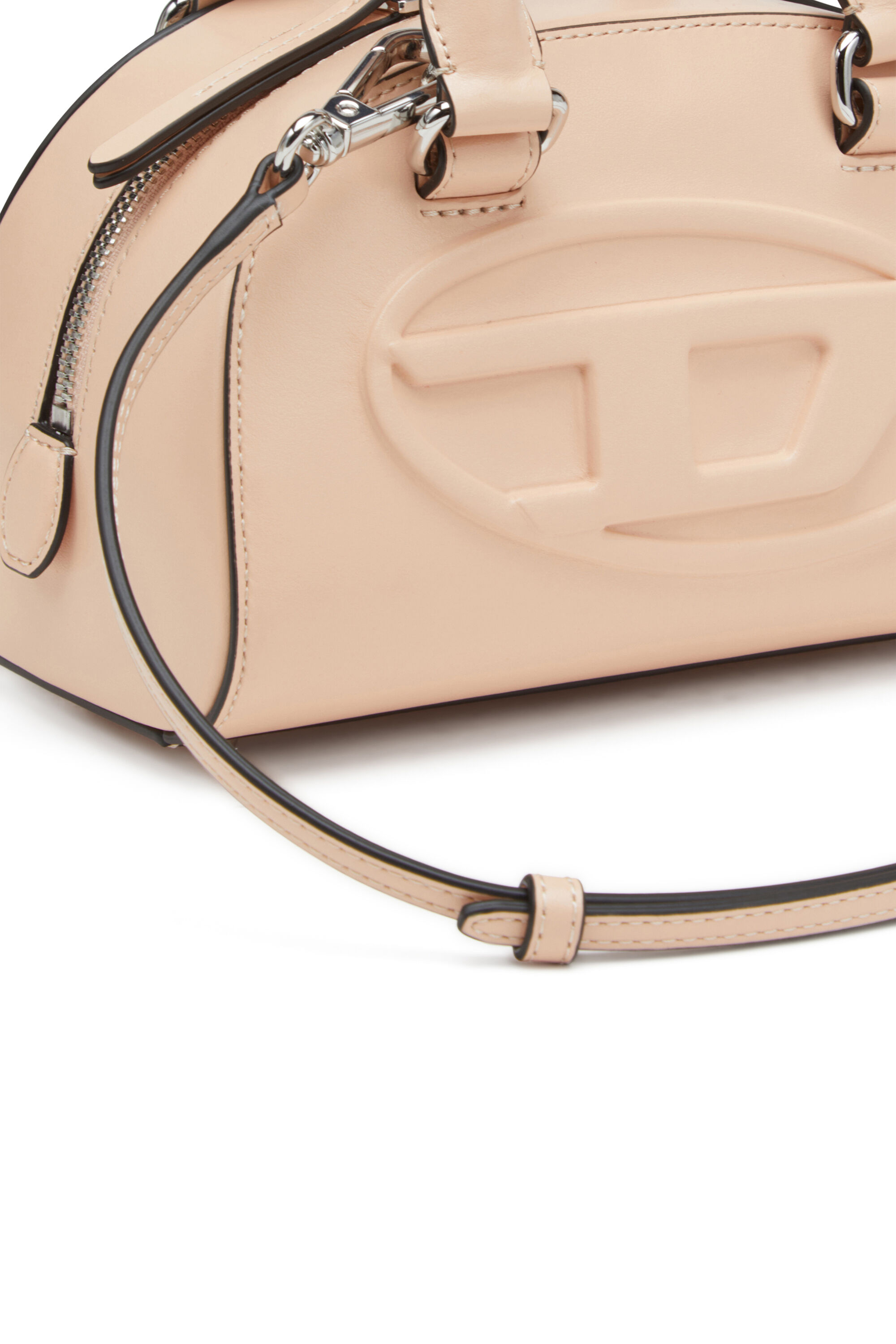 Diesel - 1DR DOME CROSSBODY, Woman's Leather mini bowling bag in Pink - 2