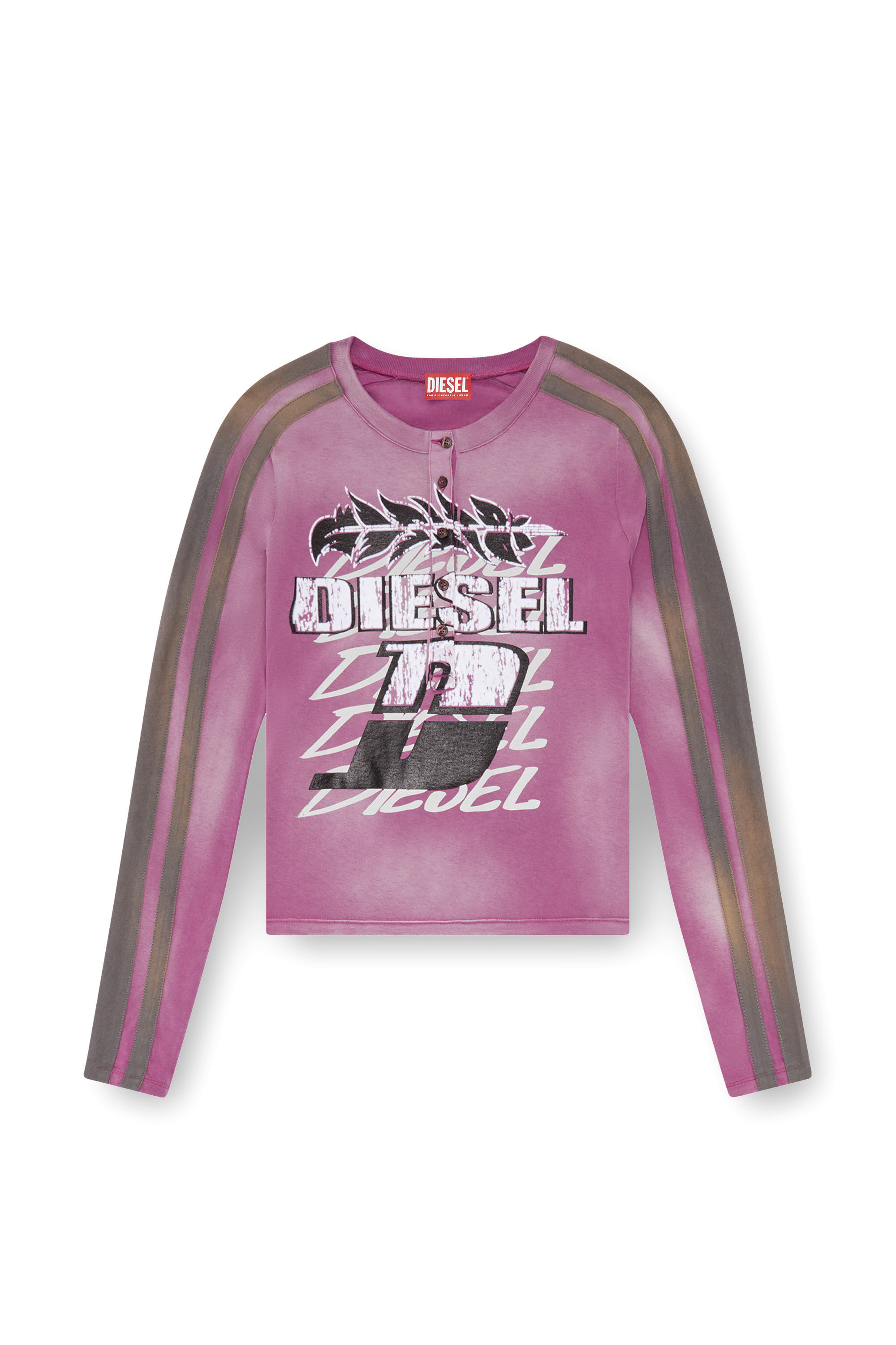 Diesel - T-UNCUTIE-STRIPE-LS, Violet - Image 2