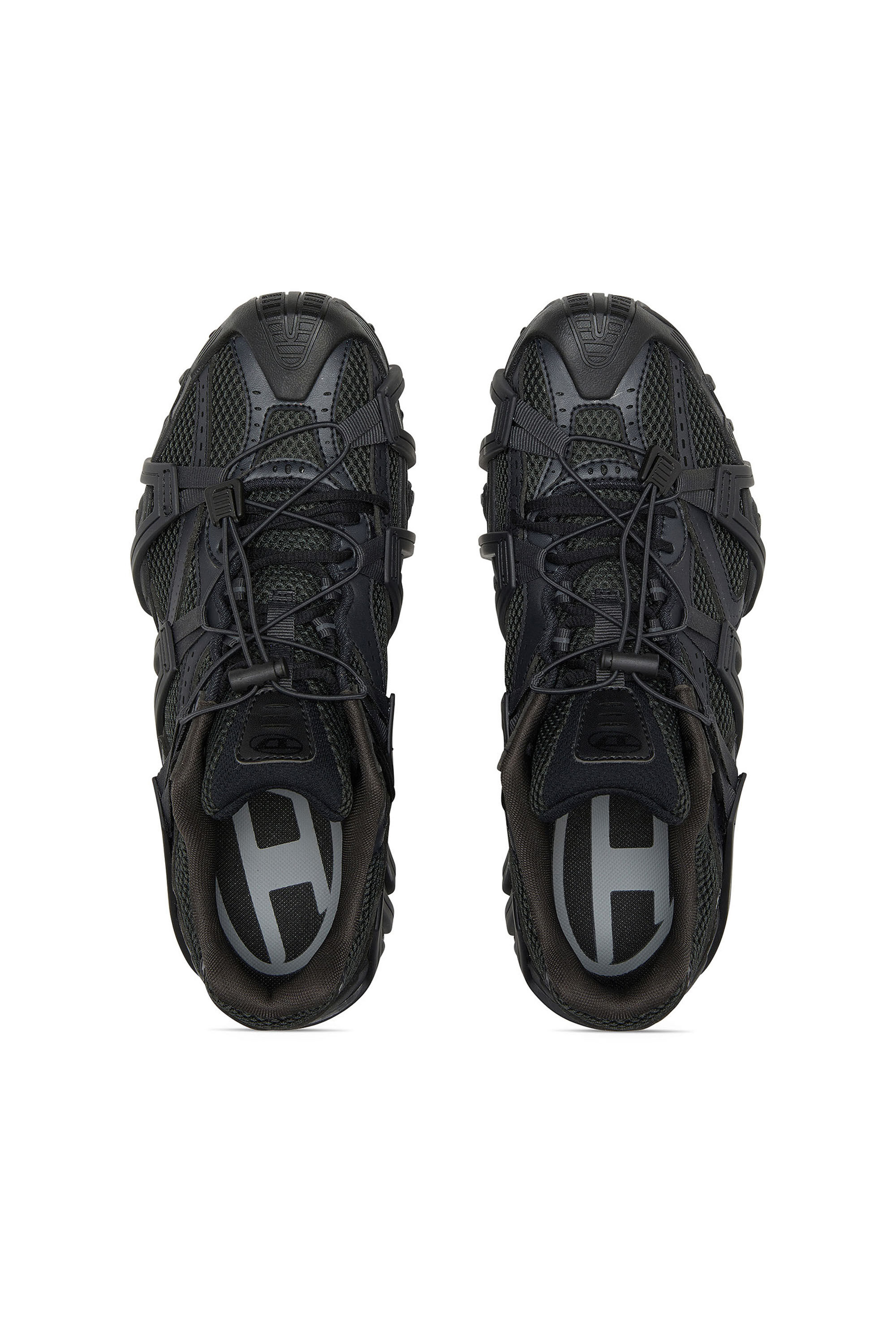 Diesel - S-PROTOTYPE CR LACE X, Man's S-Prototype Cr-Mesh and PU sneakers with double lacing in Black - 4