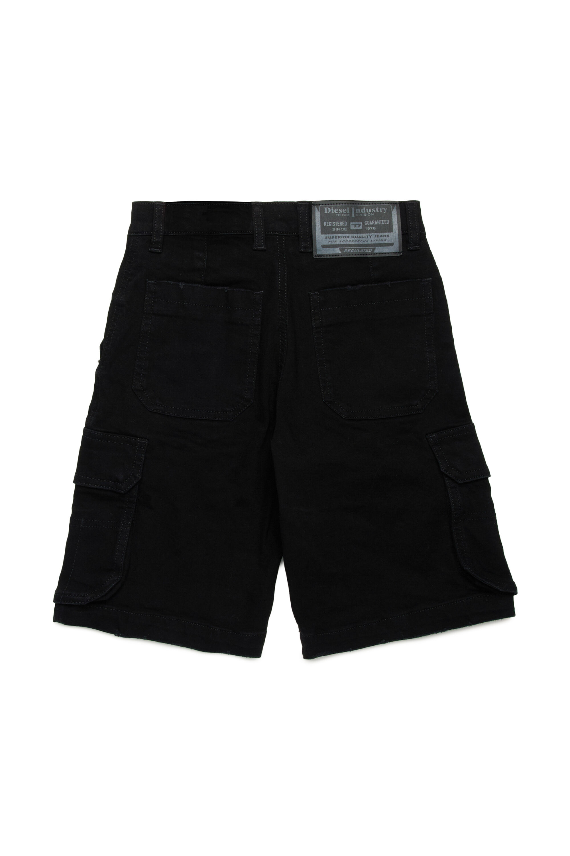 DIESEL カーゴショートパンツ ブラック Denim cargo shorts | Black | 4-16 YEARS Boys | Diesel