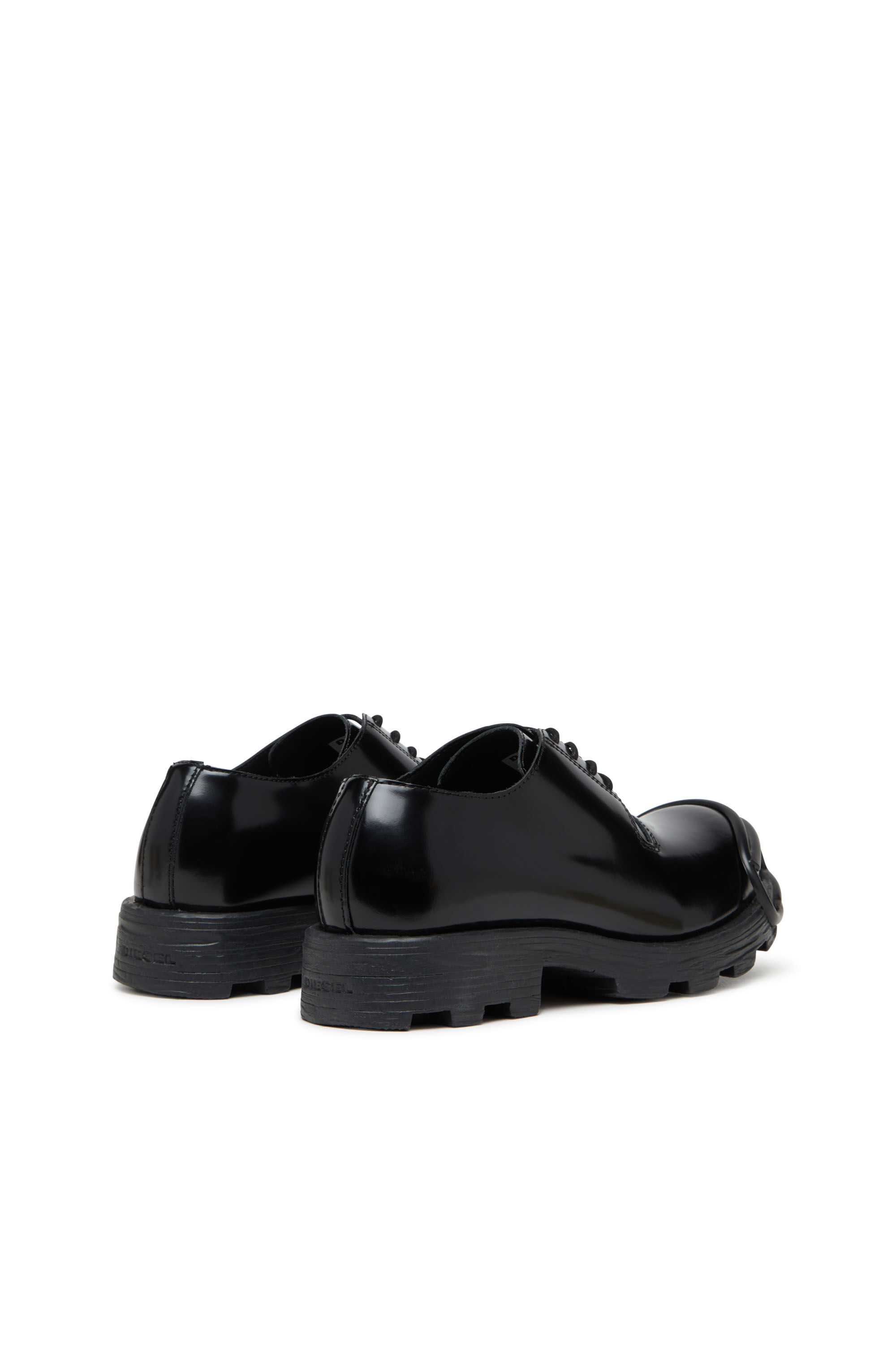 Men's D-Hammer-Leather lace-up shoes with oval D toe cap