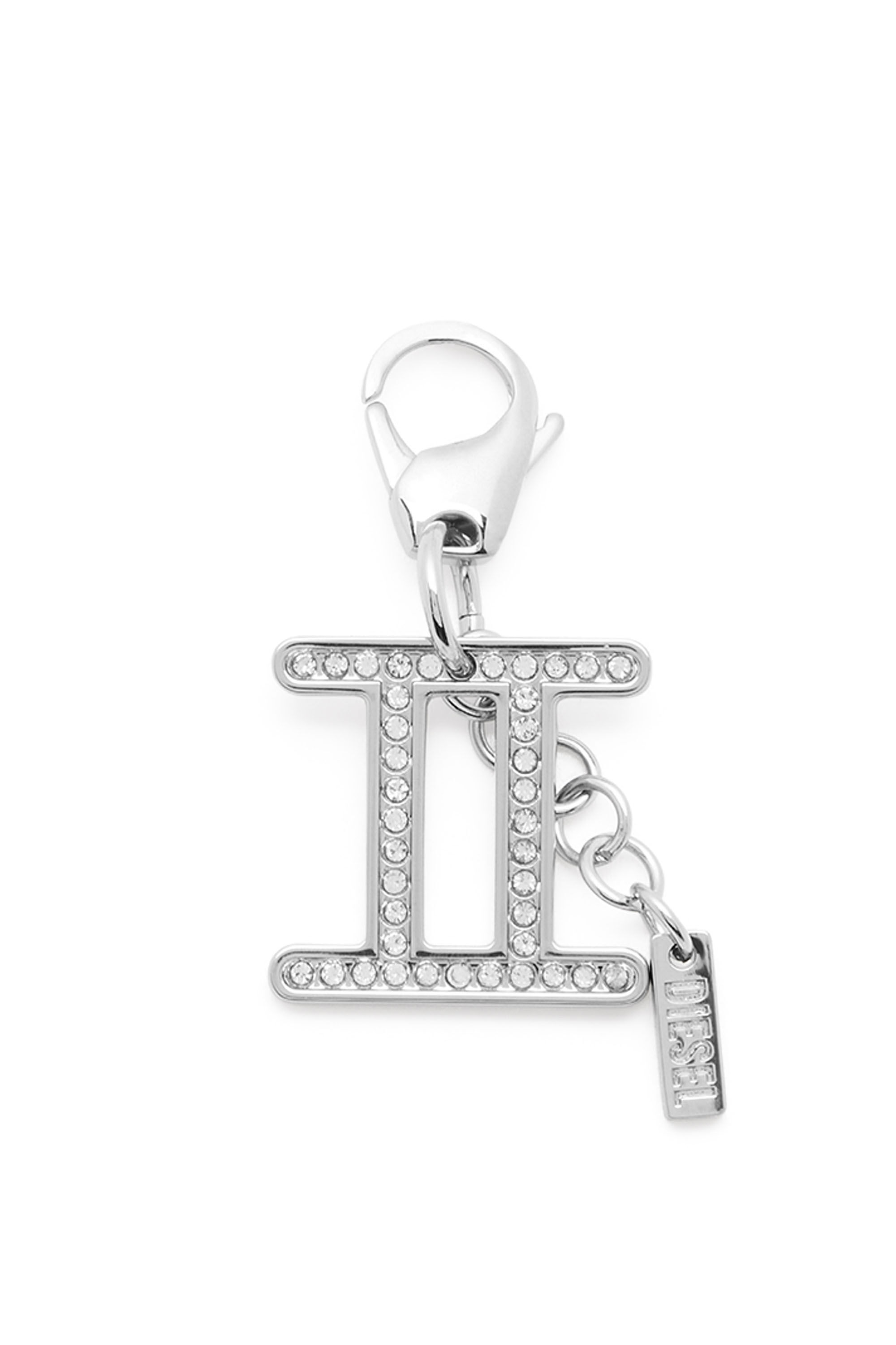 Diesel - CHARM GEMINI, Unisex's Metal Gemini charm with rhinestones in Silver - 1