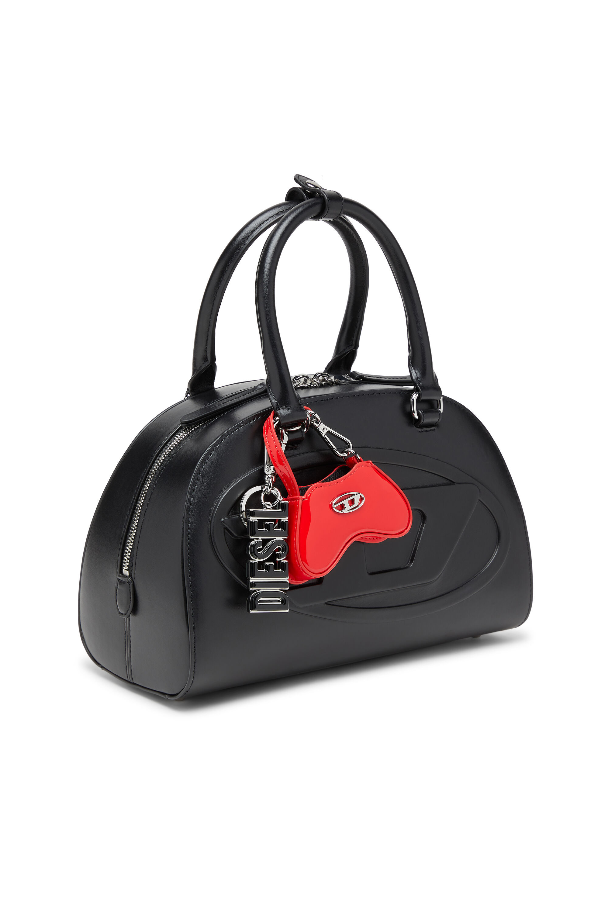 Diesel - PLAY CHARMS, Woman's Glossy bag charm with mirror in Red - 3