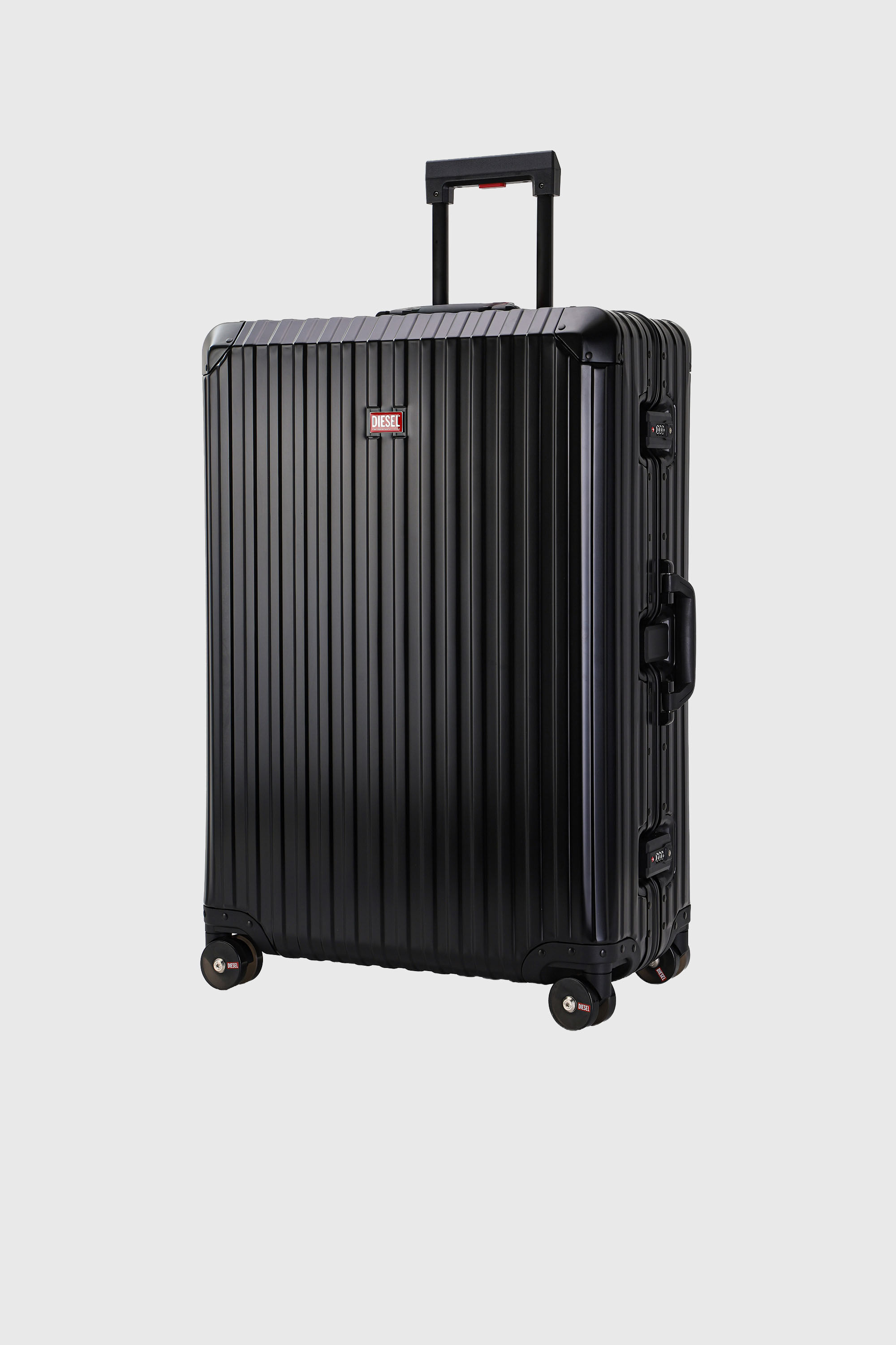 Diesel - DIESEL ALUMINUM TROLLEY- DSL002, Unisex's Aluminum suitcase size L in Black - 5