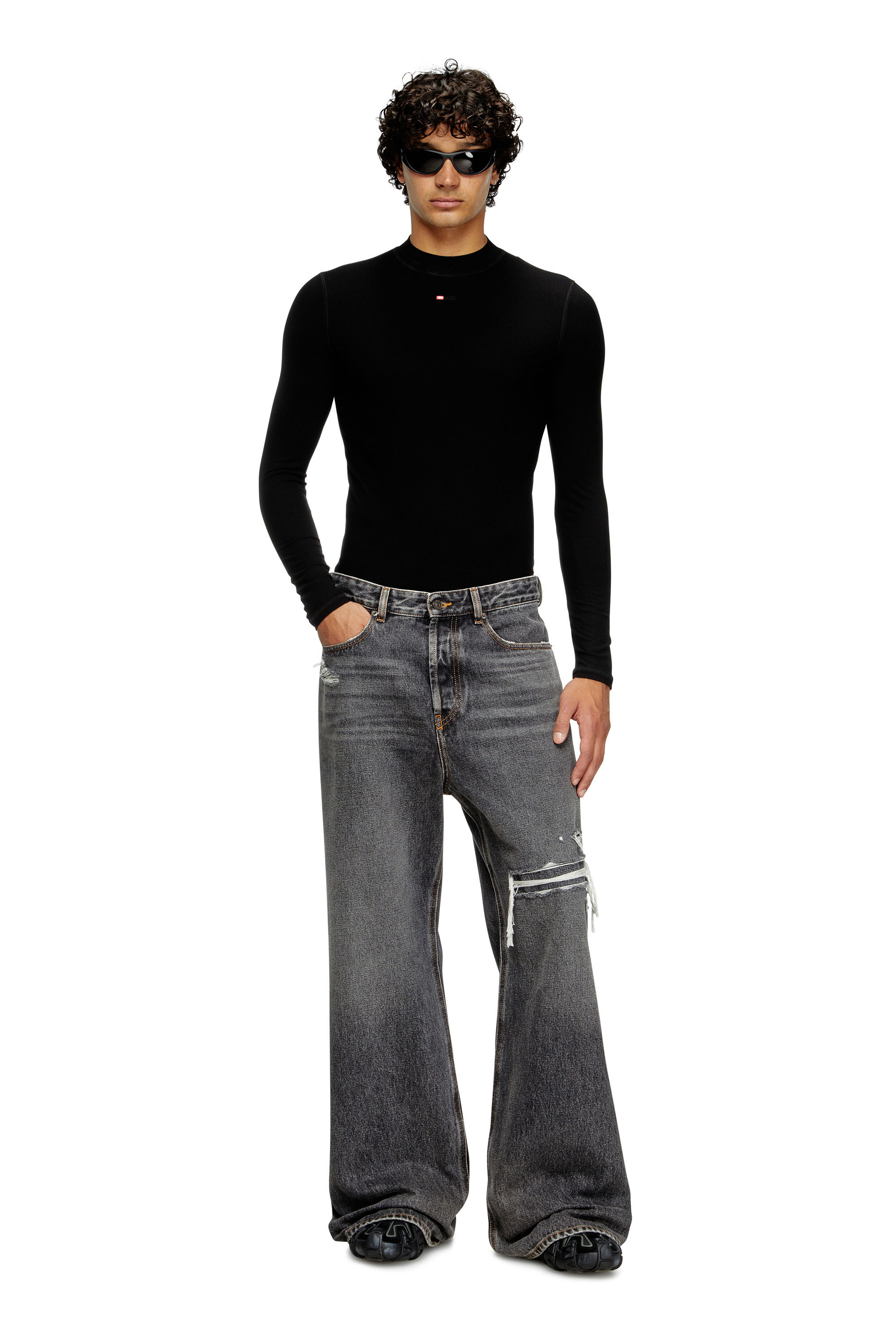 D-RISE Man: Oversized Regular Black/Dark grey Jeans | Diesel D-RISE Man: Oversized Regular Black/Dark grey Jeans | Diesel