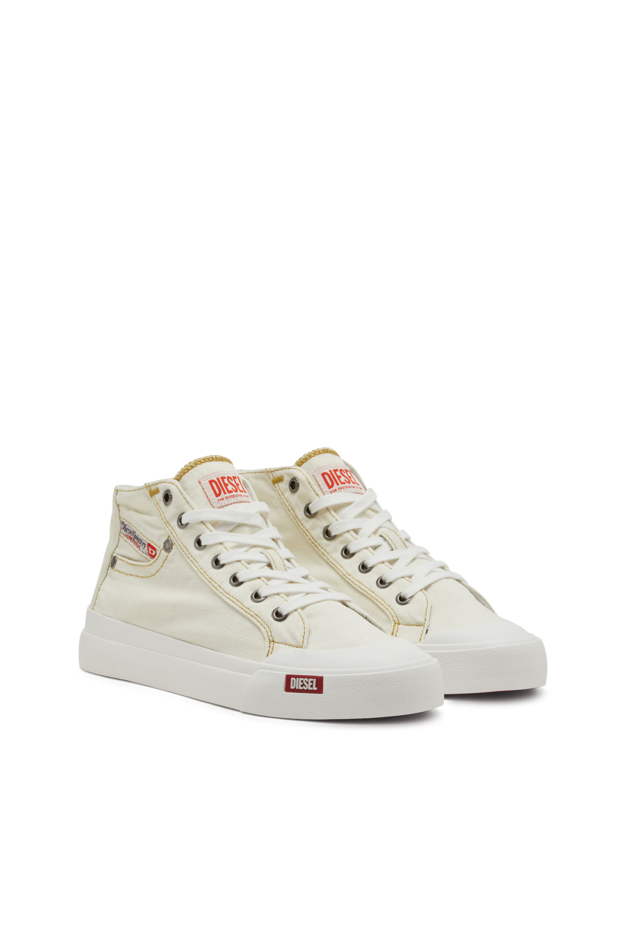 Women's S-Athos-High-top denim sneakers with pocket detail
