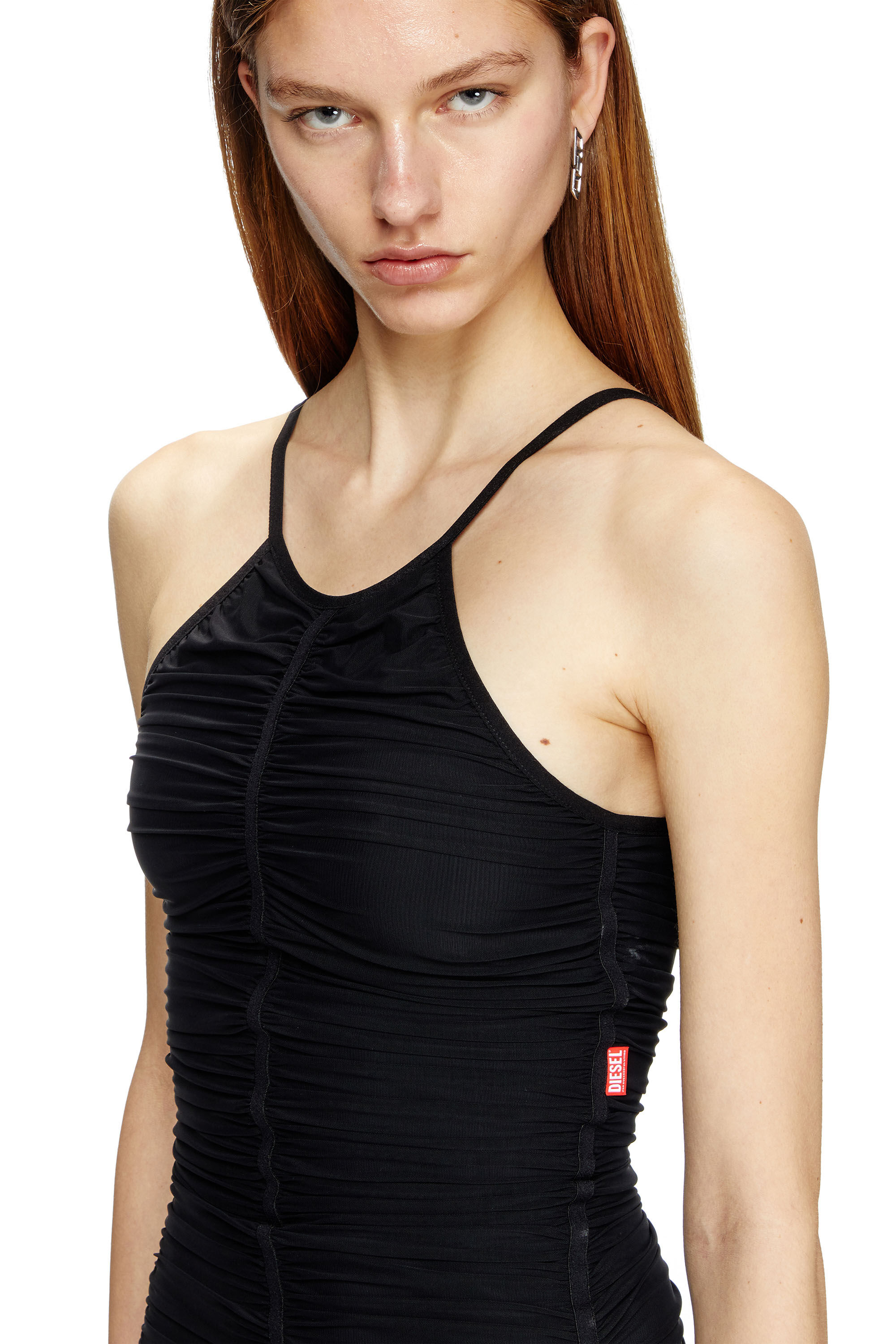 Women's Maxi dress with spaghetti straps | Black | Diesel