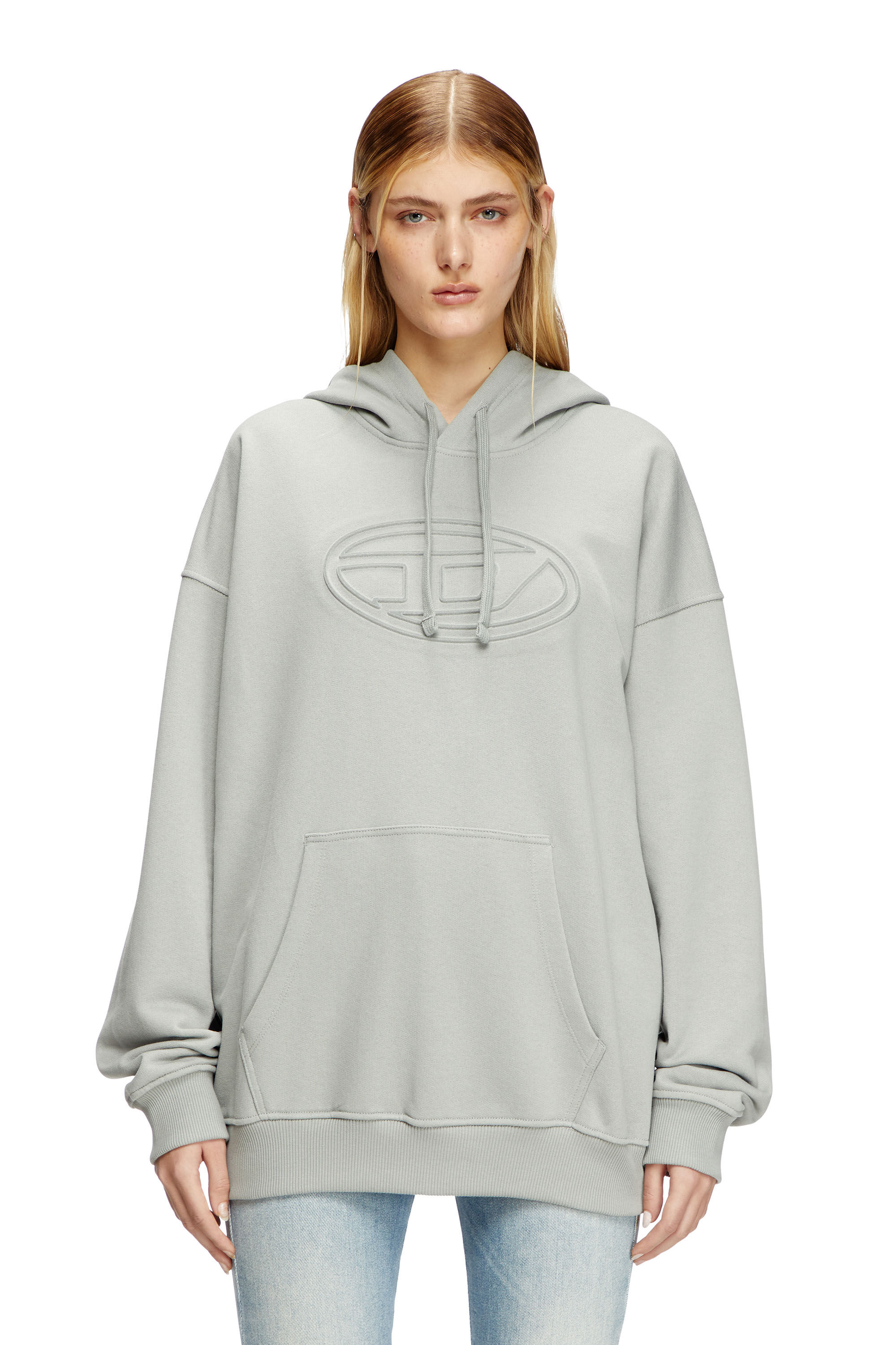 【DIESEL】s-ummer-bigoval S-ummer bigoval biologic cotton sweatshirt with frontal oval