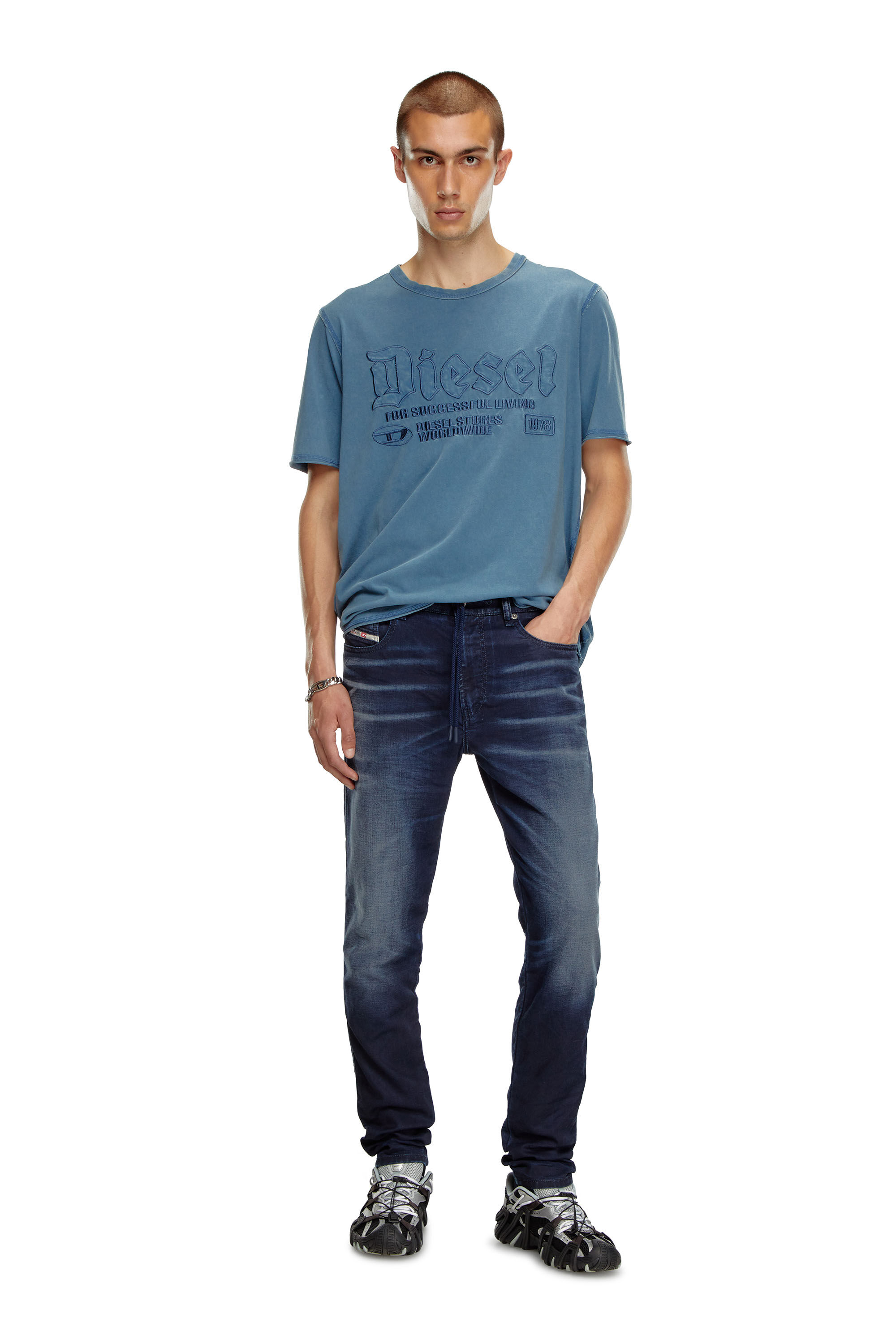 Diesel - Man Slim 2060 D-Strukt Joggjeans® 068LY, Dark Blue - Image 1