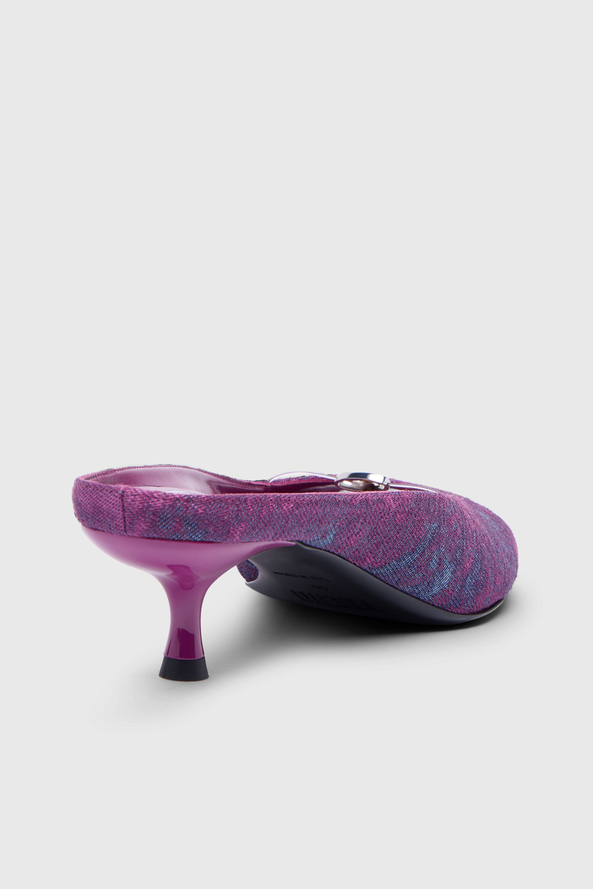 Diesel - D-DIAM'S-SA-40, Woman's D-Diam's-Low denim mule with floating Oval D in Violet - 4