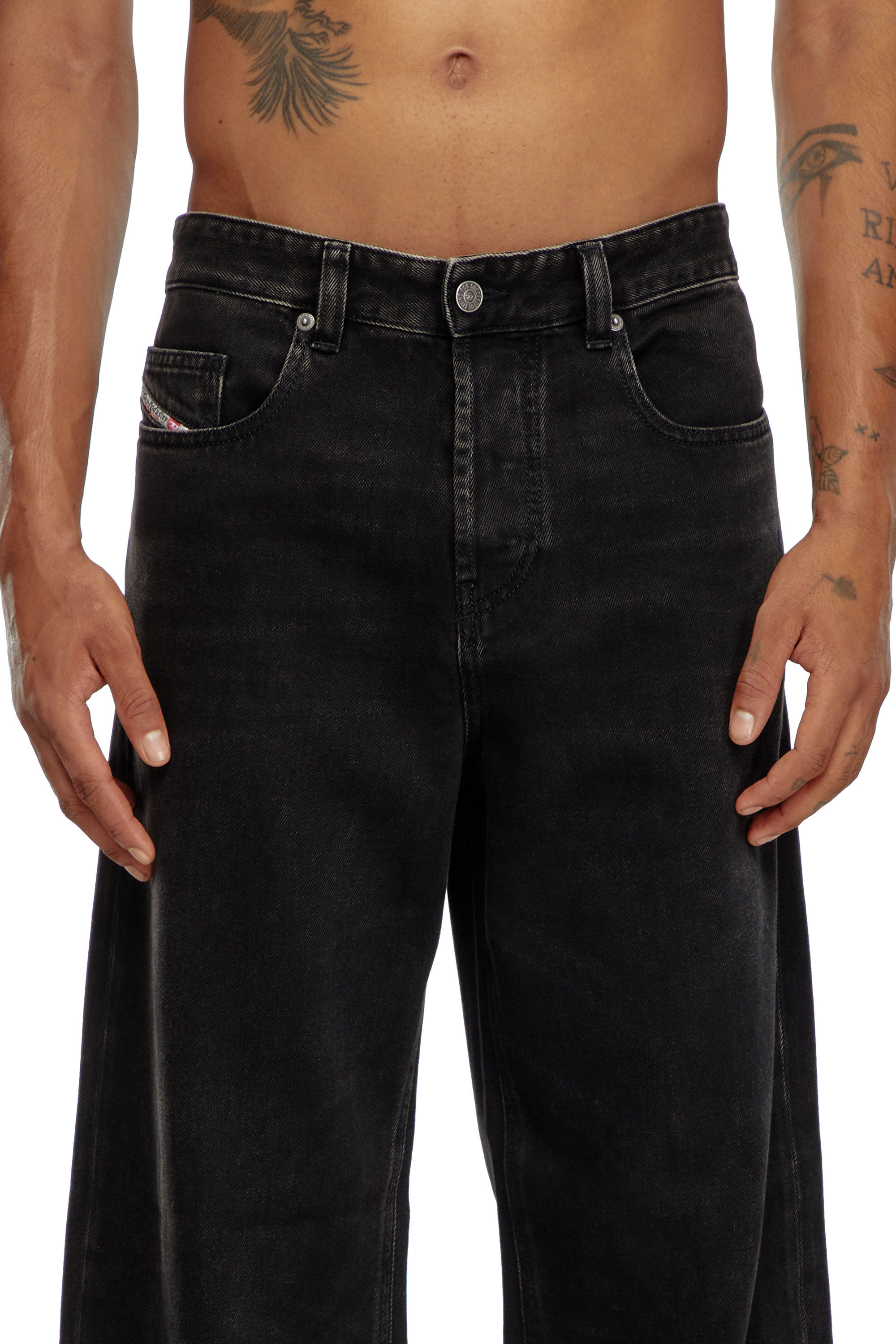 Men's Regular Jeans | Black/Dark grey | Diesel 2001 D-Macro