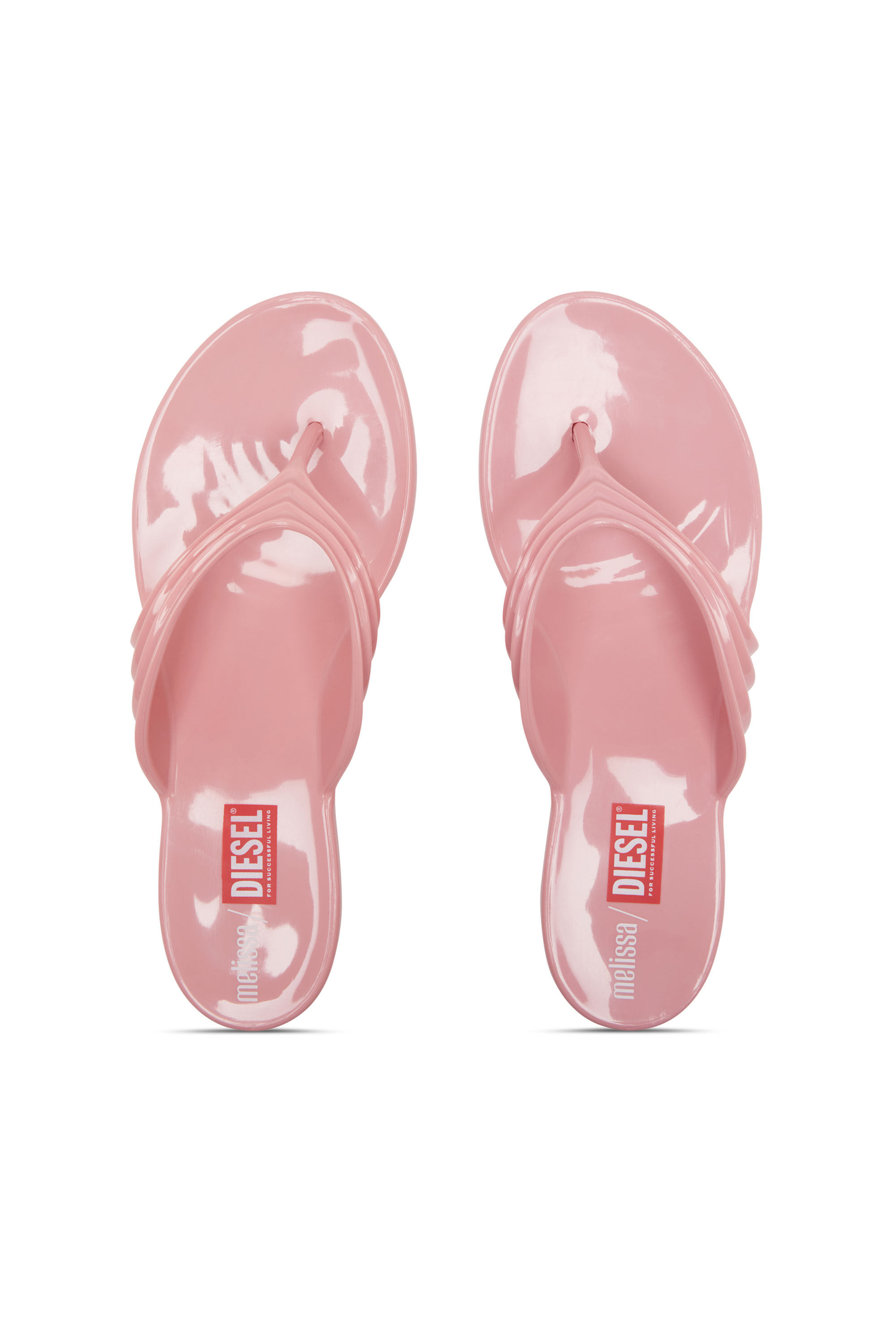 Diesel - MELISSA QUANTUM THONG, Woman's Sculptural flip-flops in Melflex&reg; in Pink - 4