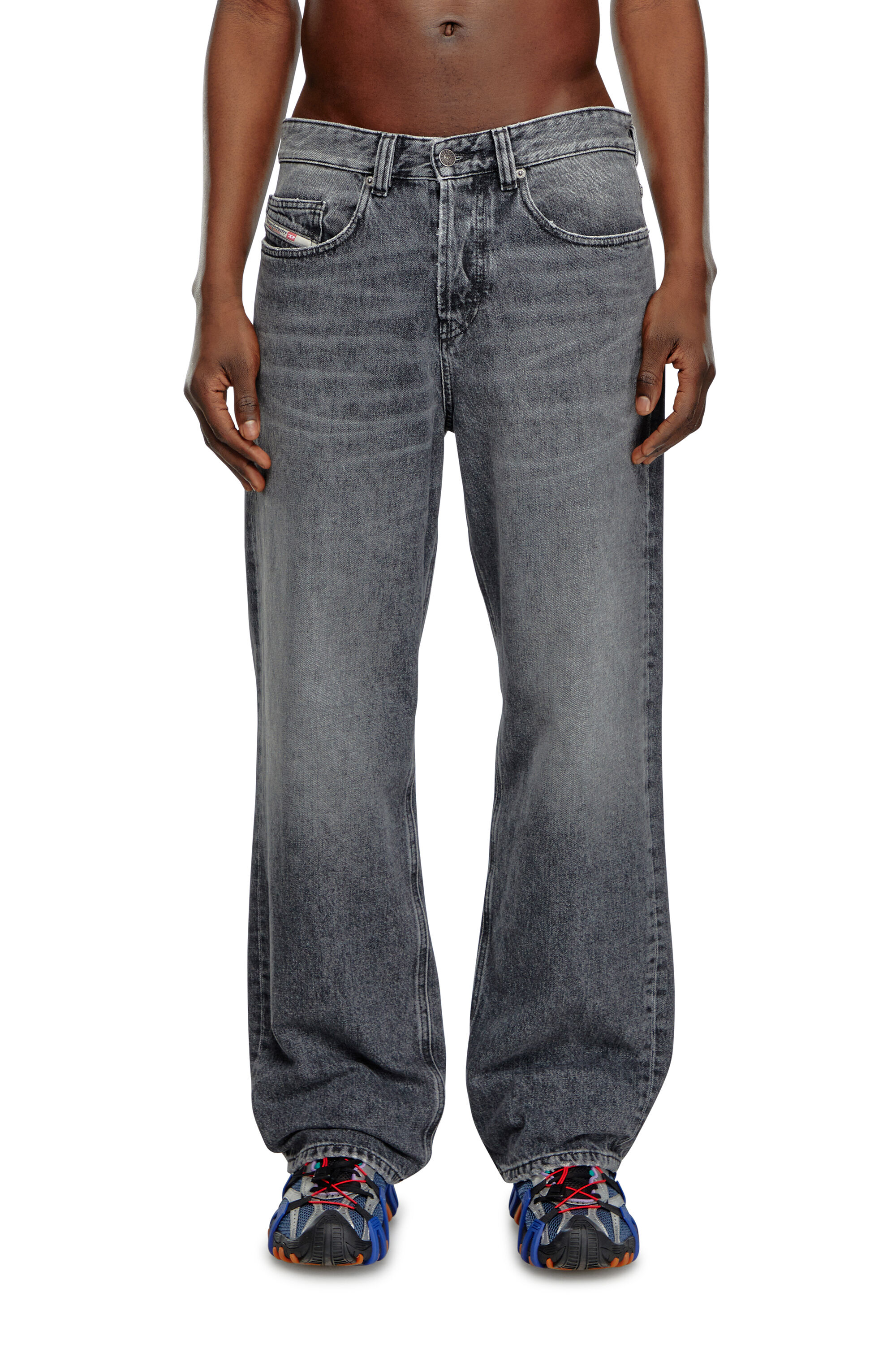 Diesel - Man Straight Jeans 2001 D-Macro 007X3, Dark grey - Image 3