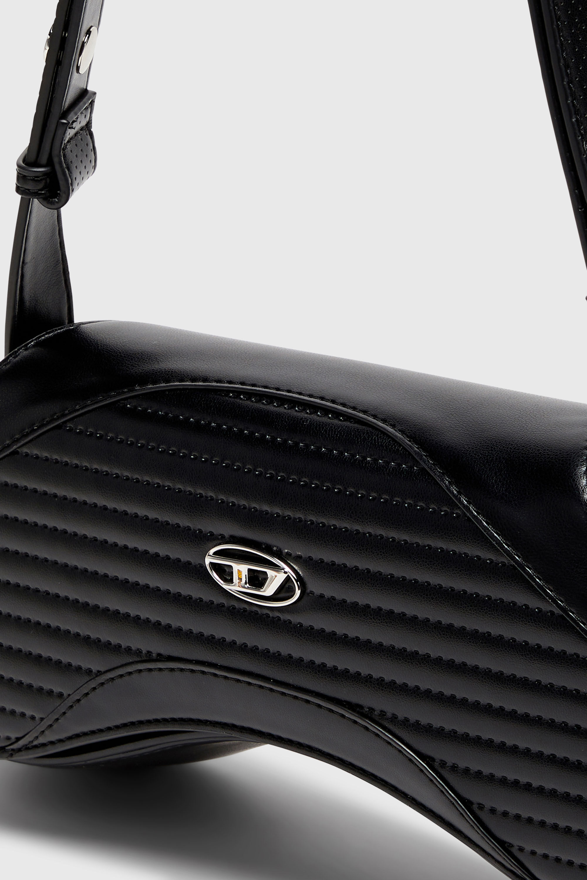 Diesel - PLAY CROSSBODY, Woman's Play - Crossbody bag in quilted perforated PU in Black - 5