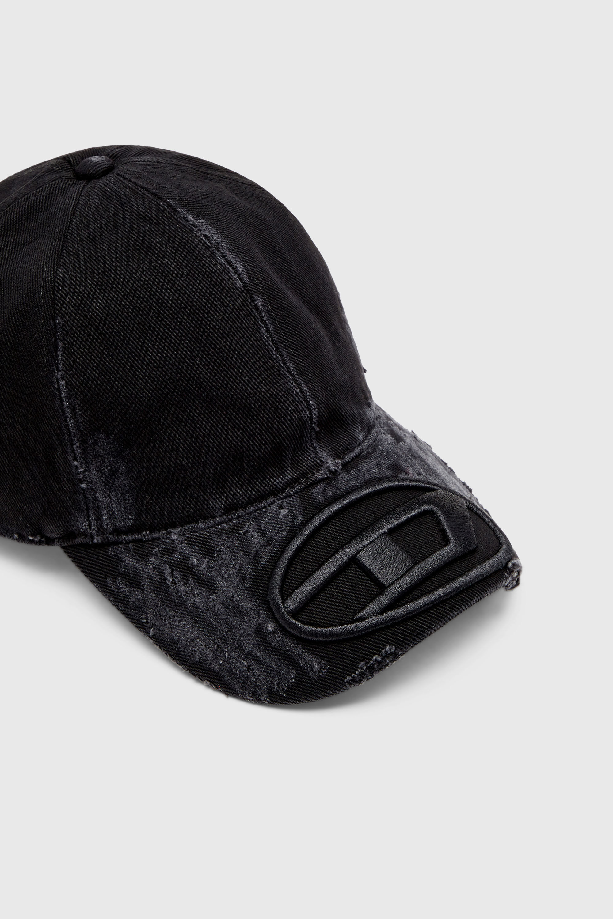 Diesel - C-ODY, Man's Distressed denim baseball cap in Black - 3