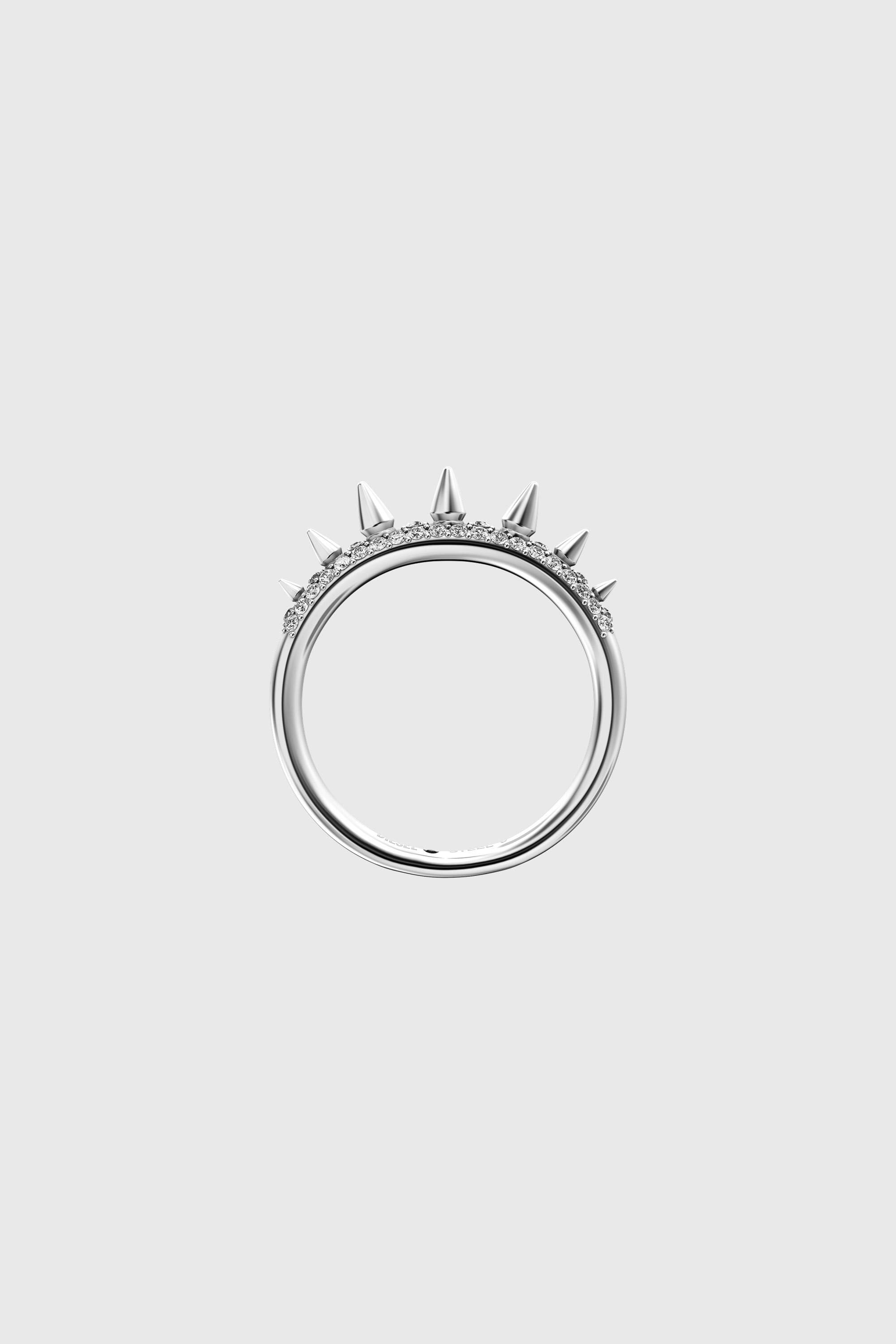 Diesel - DX1729040, Unisex's Stainless Steel Band Ring in Silver - 4