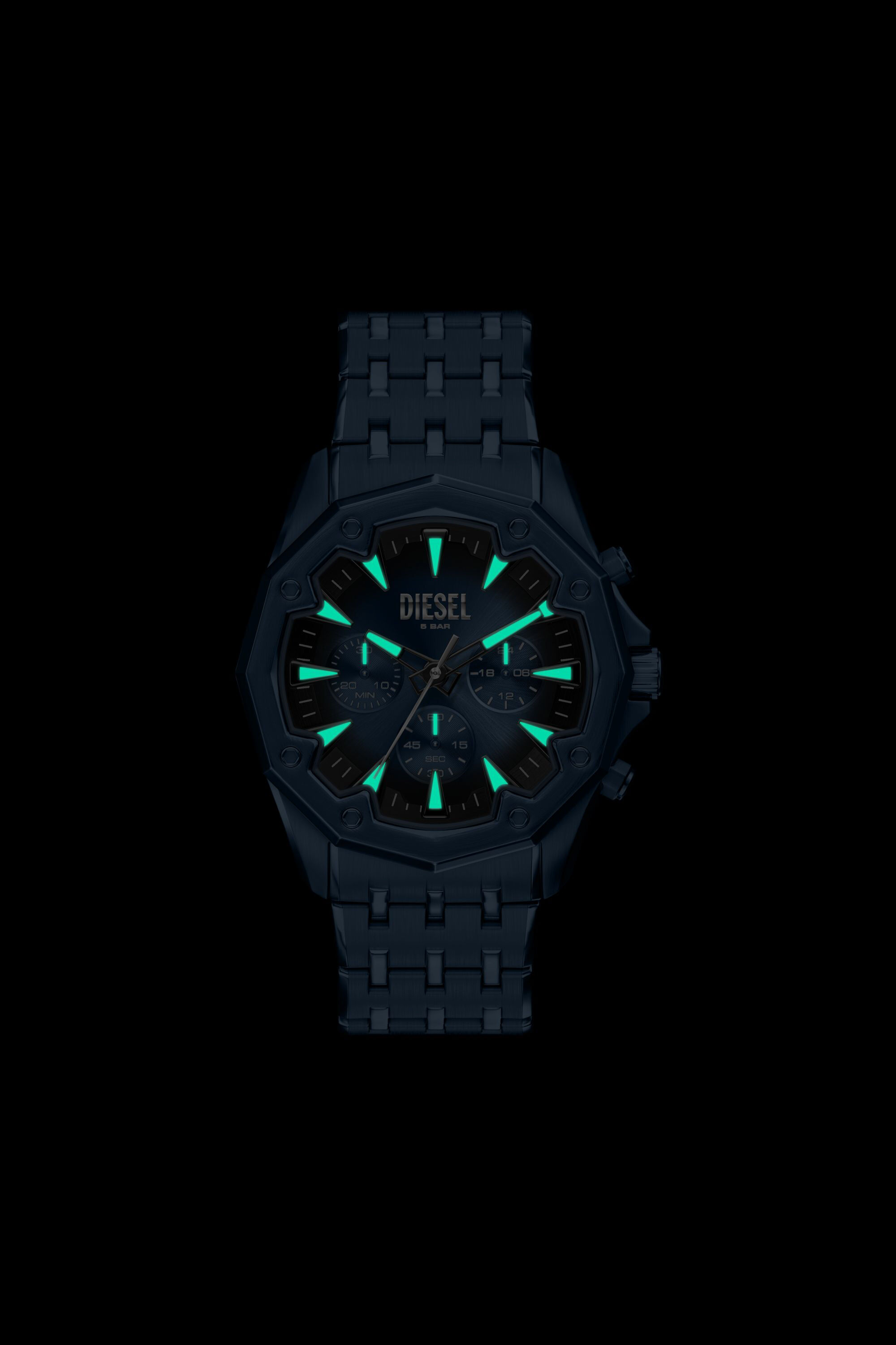 Diesel - DZ4705 WATCH, Man's Stinger Blue Stainless Steel Watch in Blue - 6