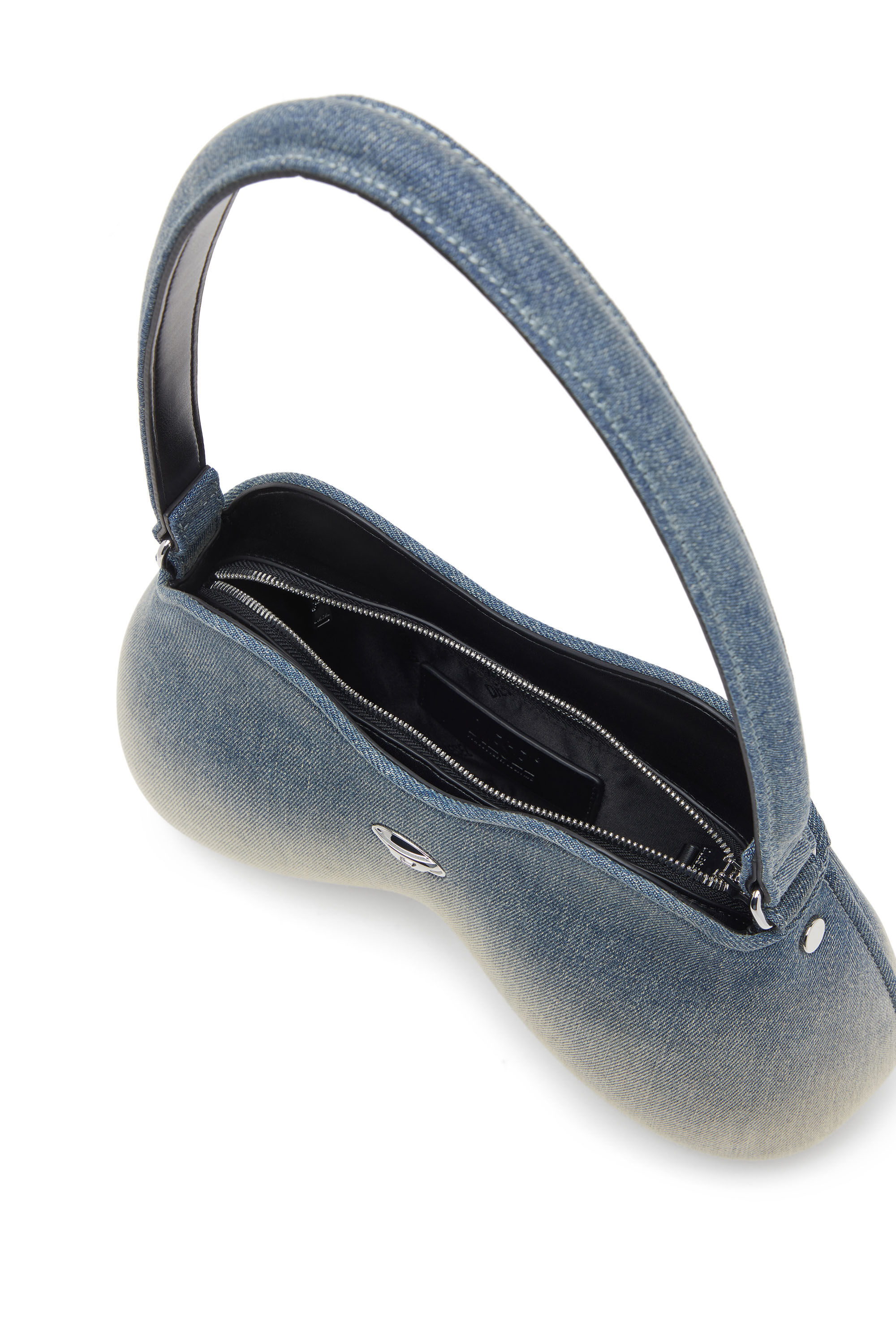 Diesel - DOUBLE-D SHOULDER, Woman's Double-D-Shoulder bag in solarised denim in Light Blue - 5