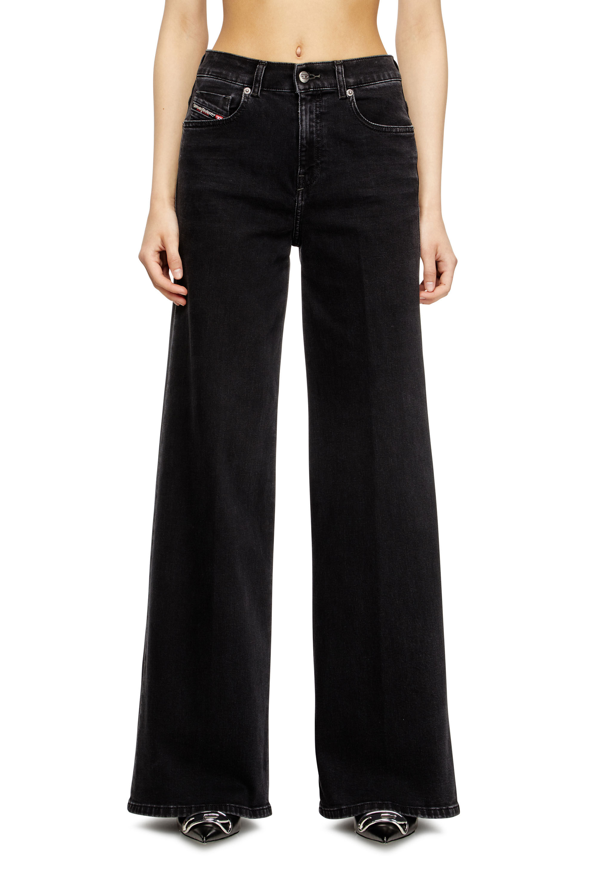 Diesel - Woman's Flare Jeans 1978 D-Akemi 09M69, Black/Dark grey - 3