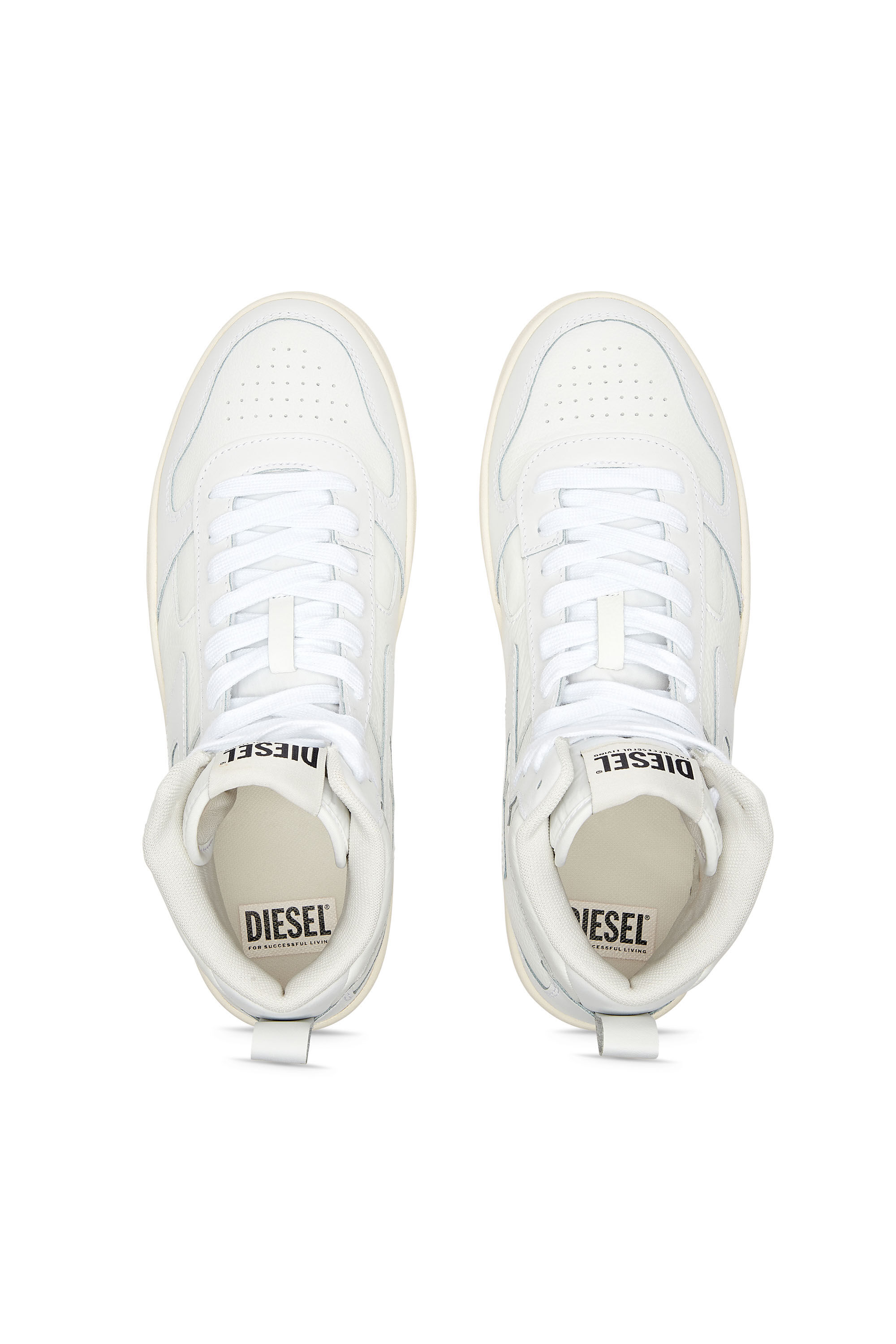 Diesel - S-UKIYO V2 MID, Man's S-Ukiyo V2 Mid - High-top sneakers with D branding in White - 4