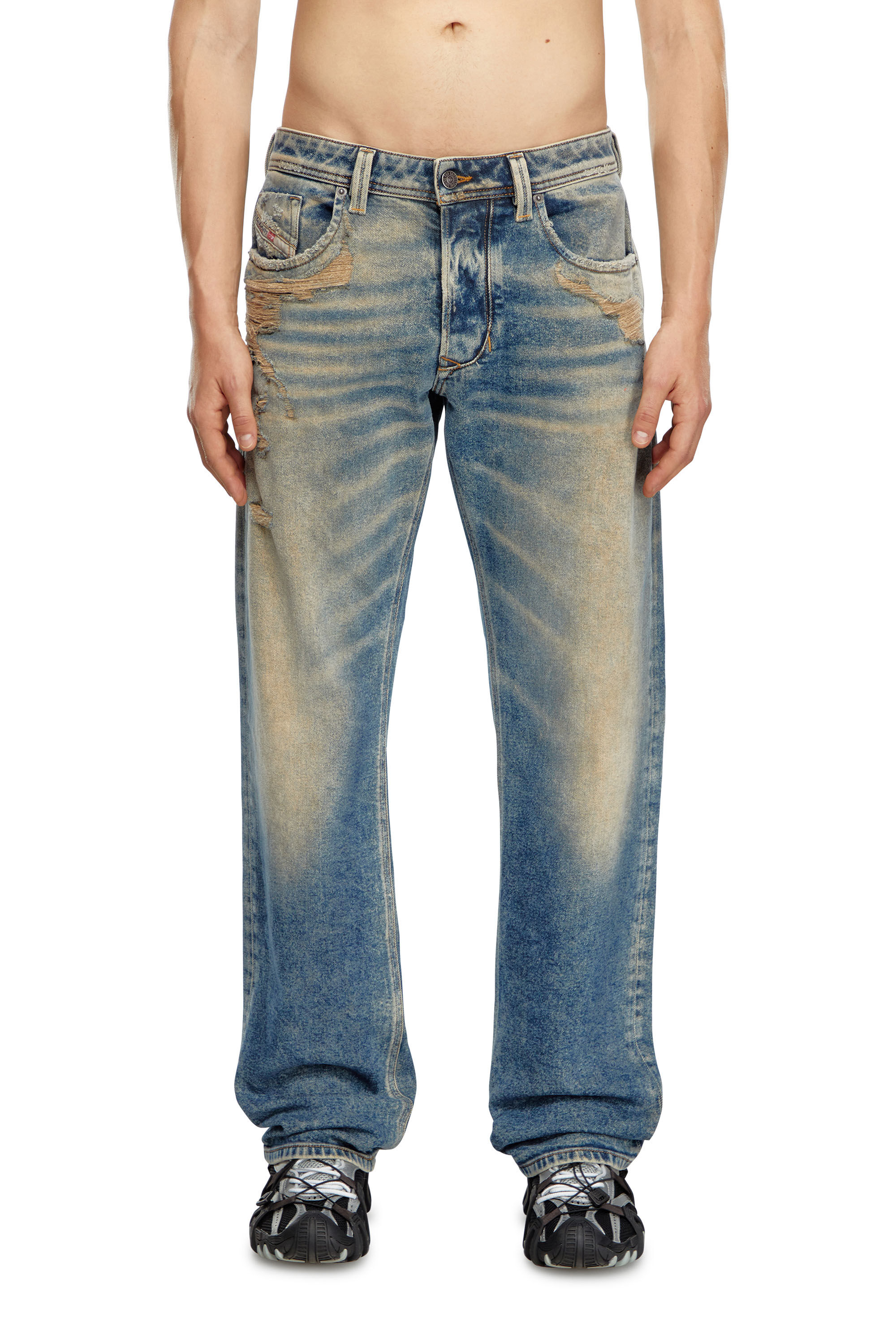 Diesel - Man Straight Jeans 1985 Larkee 09K32, Medium blue - Image 3