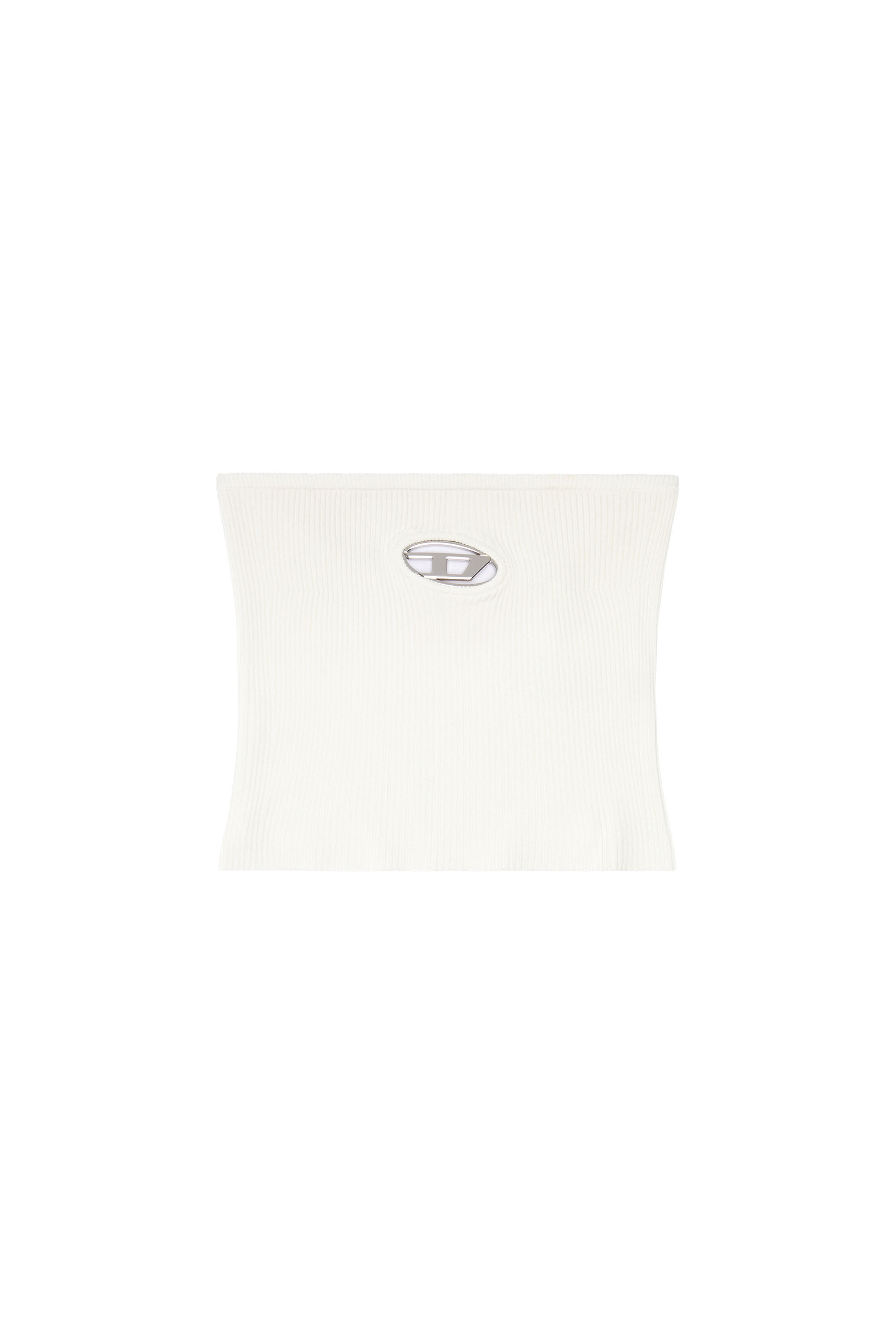 Diesel - M-CLARKSVILLEX, Woman Tube top with logo plaque in White - Image 2