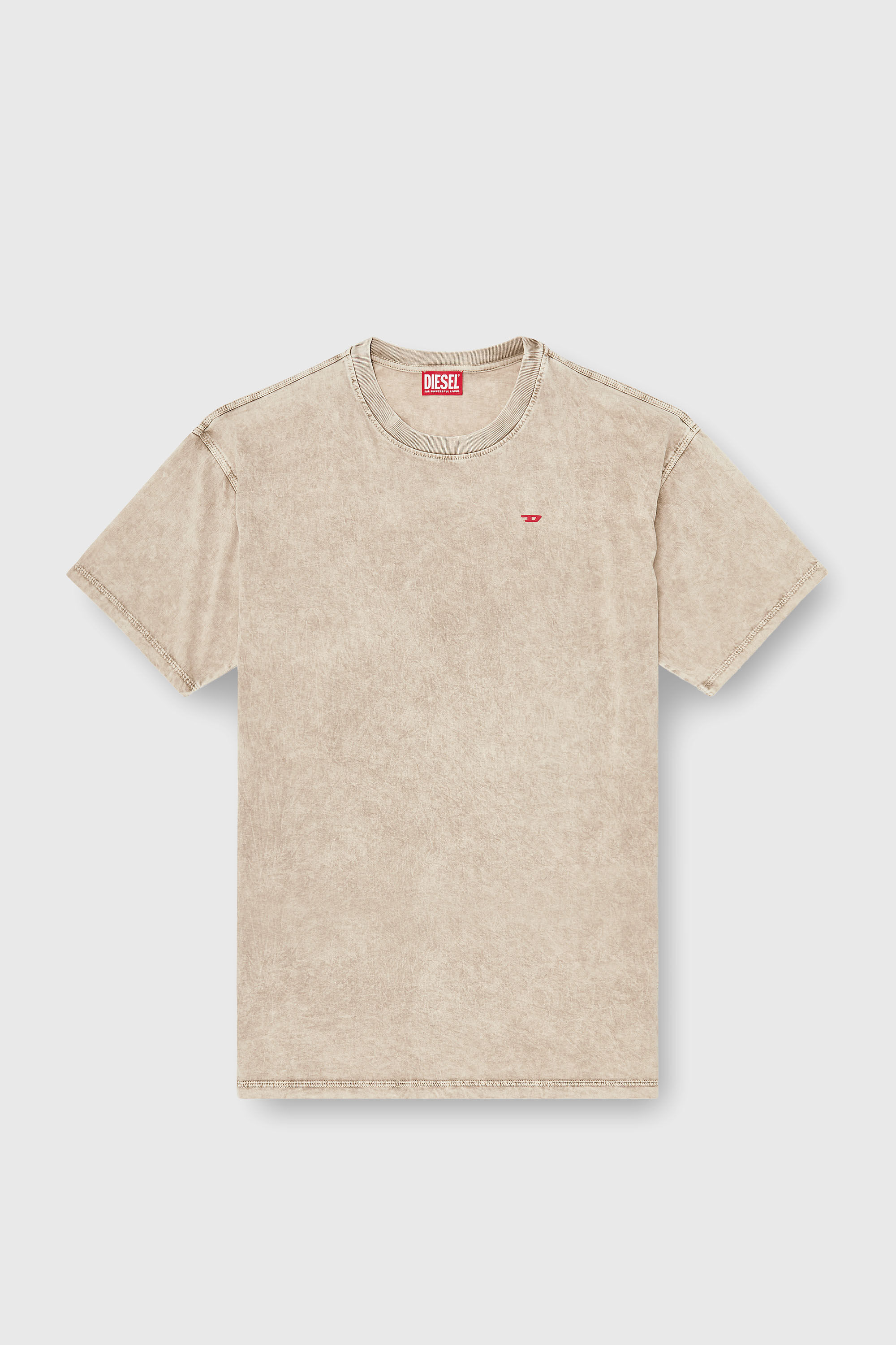 Diesel - T-BOXT-AA14, Man's Cotton T-shirt with treated effect in Beige - 2