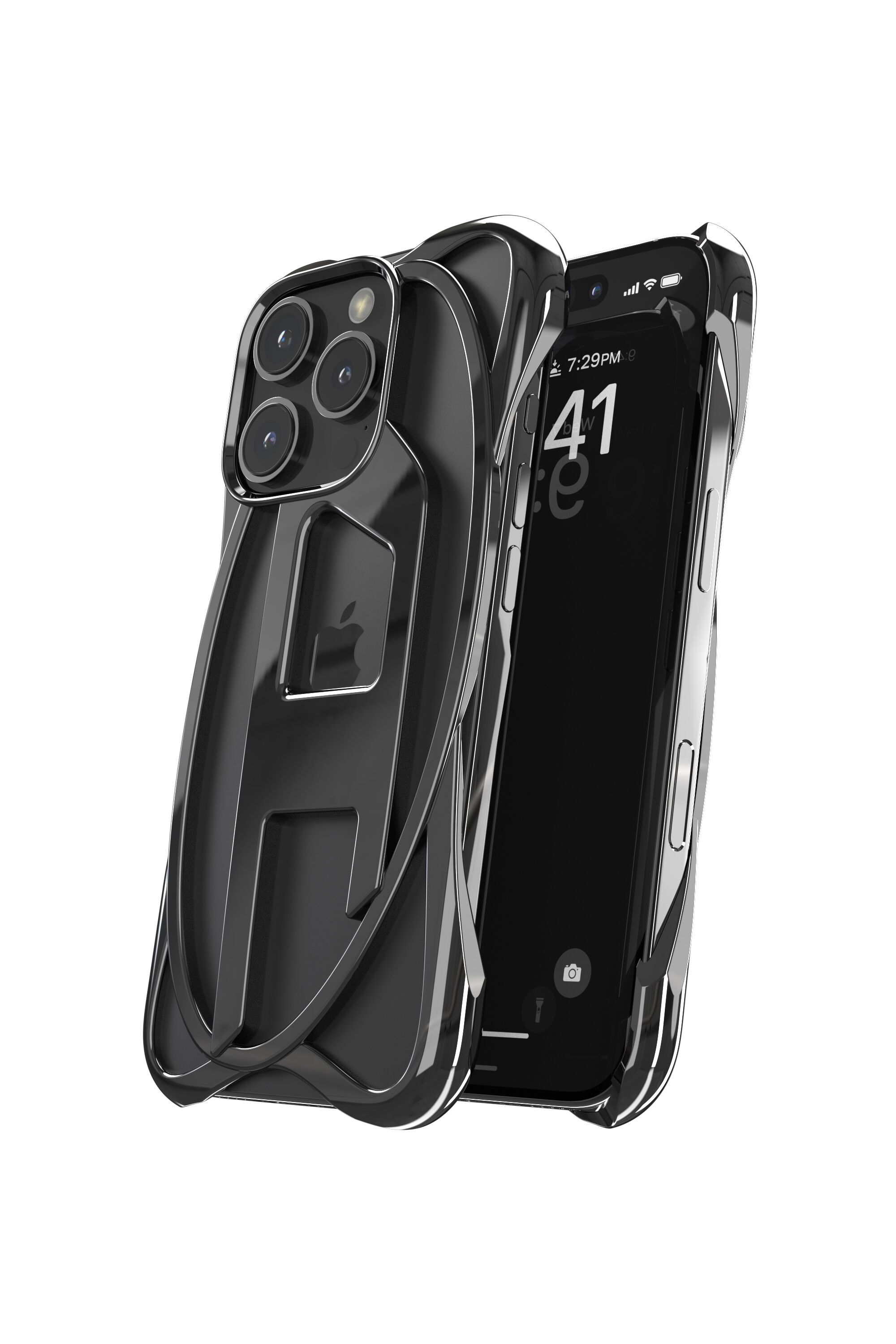 iPhoneアクセサリー DIESEL 60268 caged d case iPhone16Pro Women's Caged D Case iPhone 16 Pro | Black | Diesel